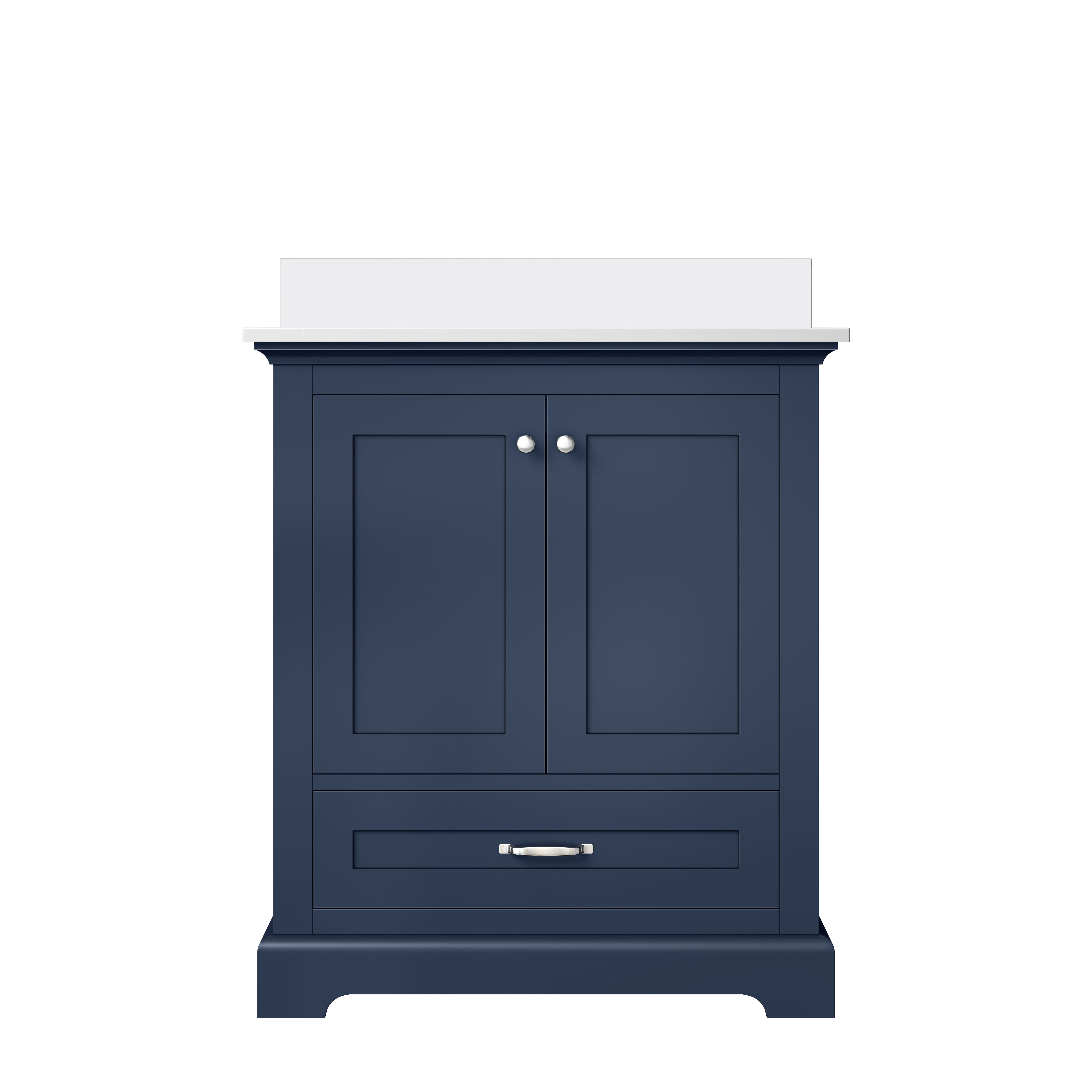 Dukes 30 in. W x 22 in. D Navy Blue Single Bath Vanity and Cultured Marble Top