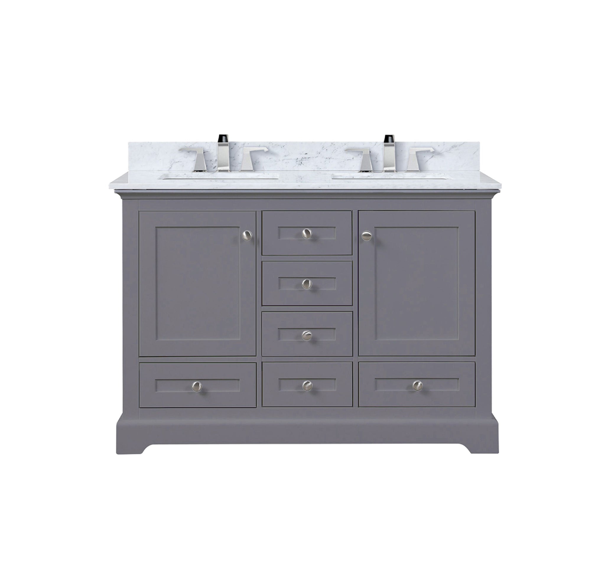Dukes 48 in. W x 22 in. D Dark Grey Double Bath Vanity