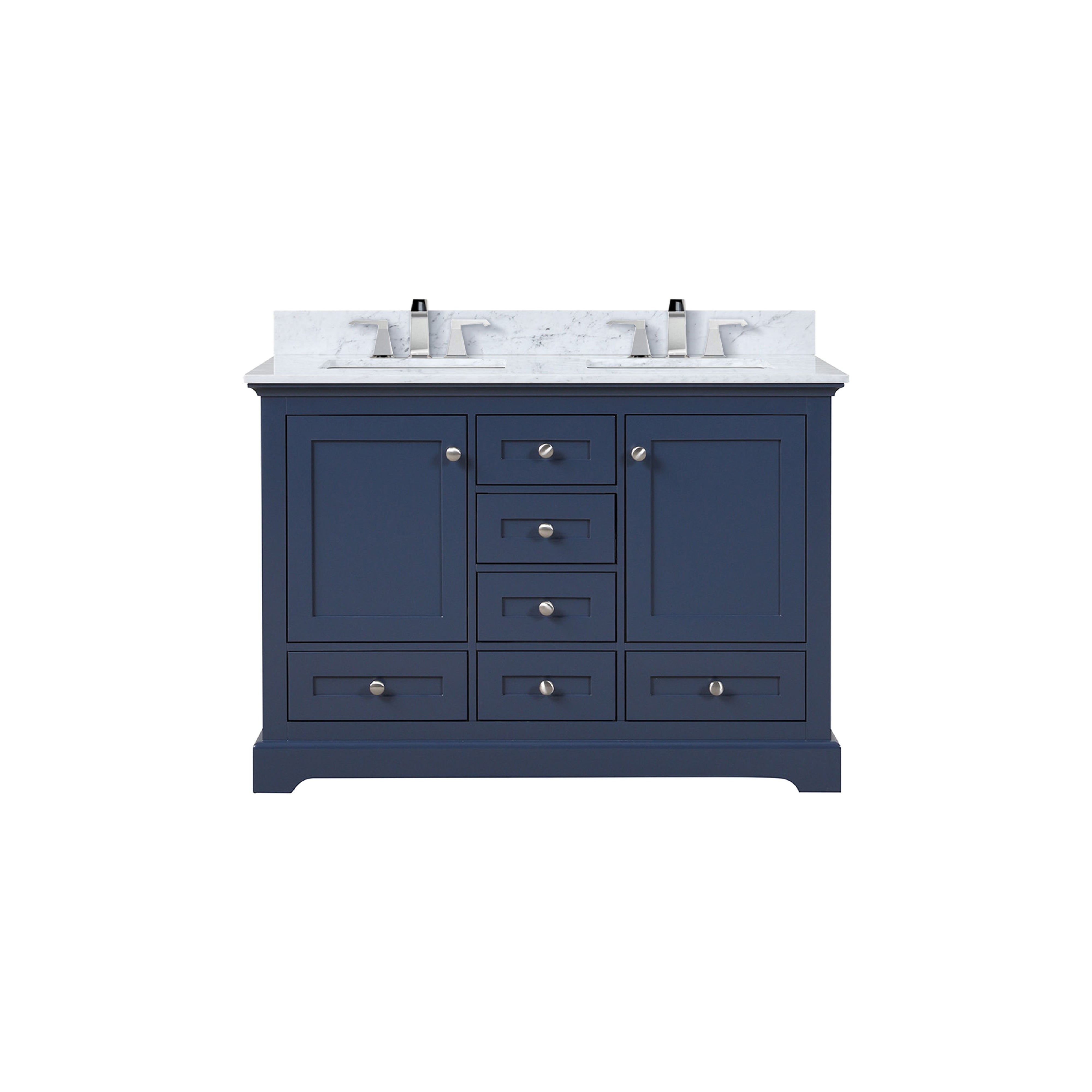 Dukes 48 in. W x 22 in. D Navy Blue Double Bath Vanity