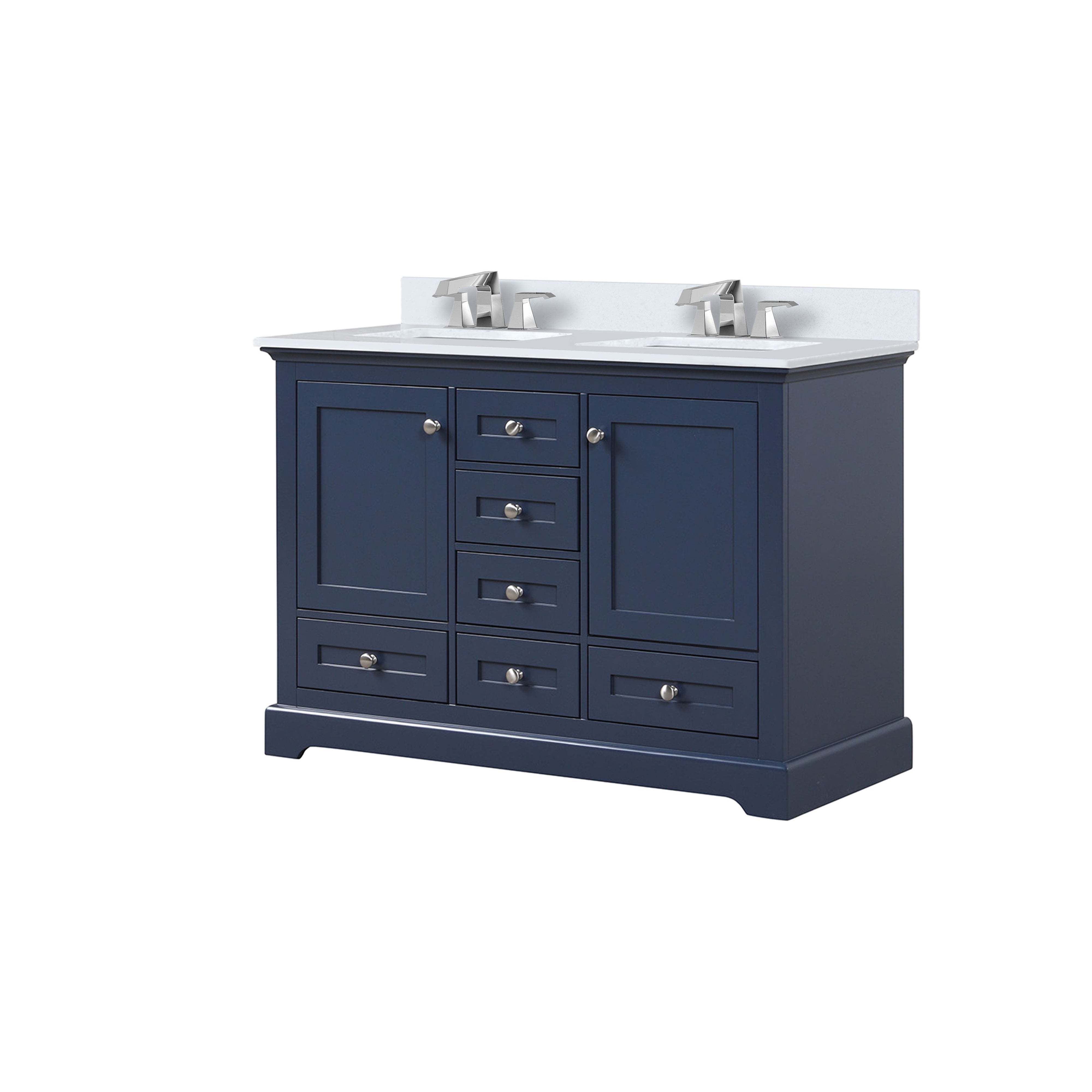 Dukes 48 in. W x 22 in. D Navy Blue Double Bath Vanity