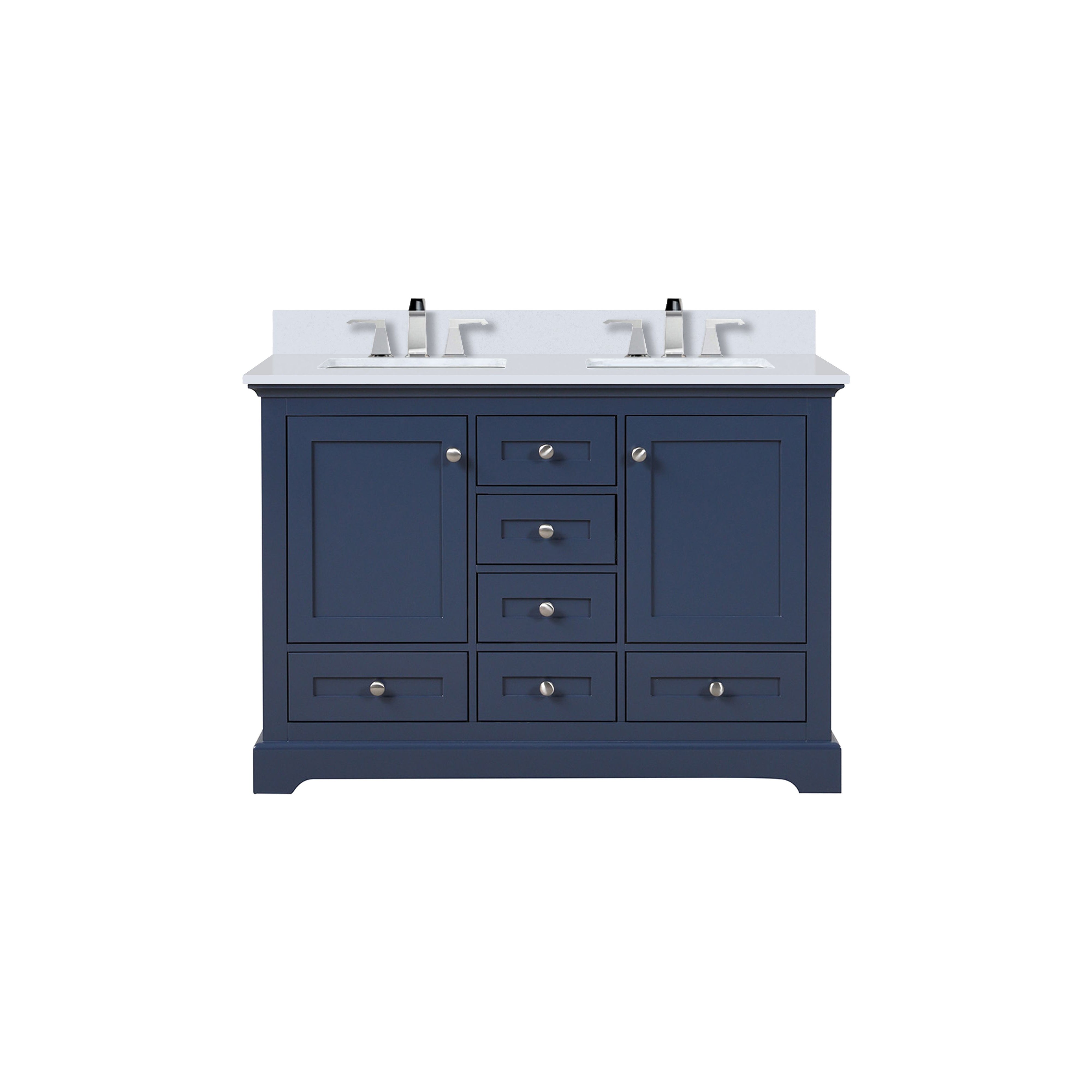 Dukes 48 in. W x 22 in. D Navy Blue Double Bath Vanity