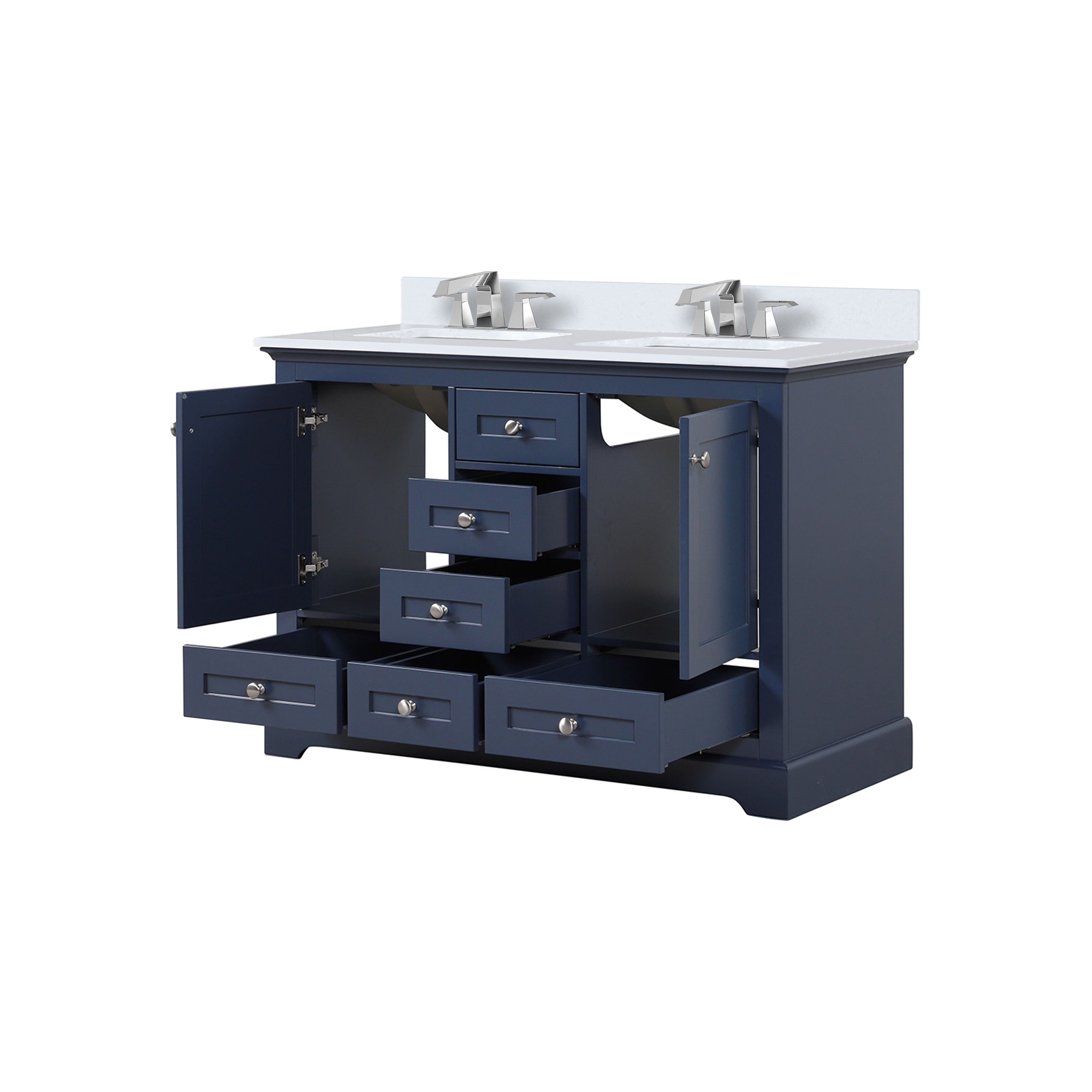 Dukes 48 in. W x 22 in. D Navy Blue Double Bath Vanity
