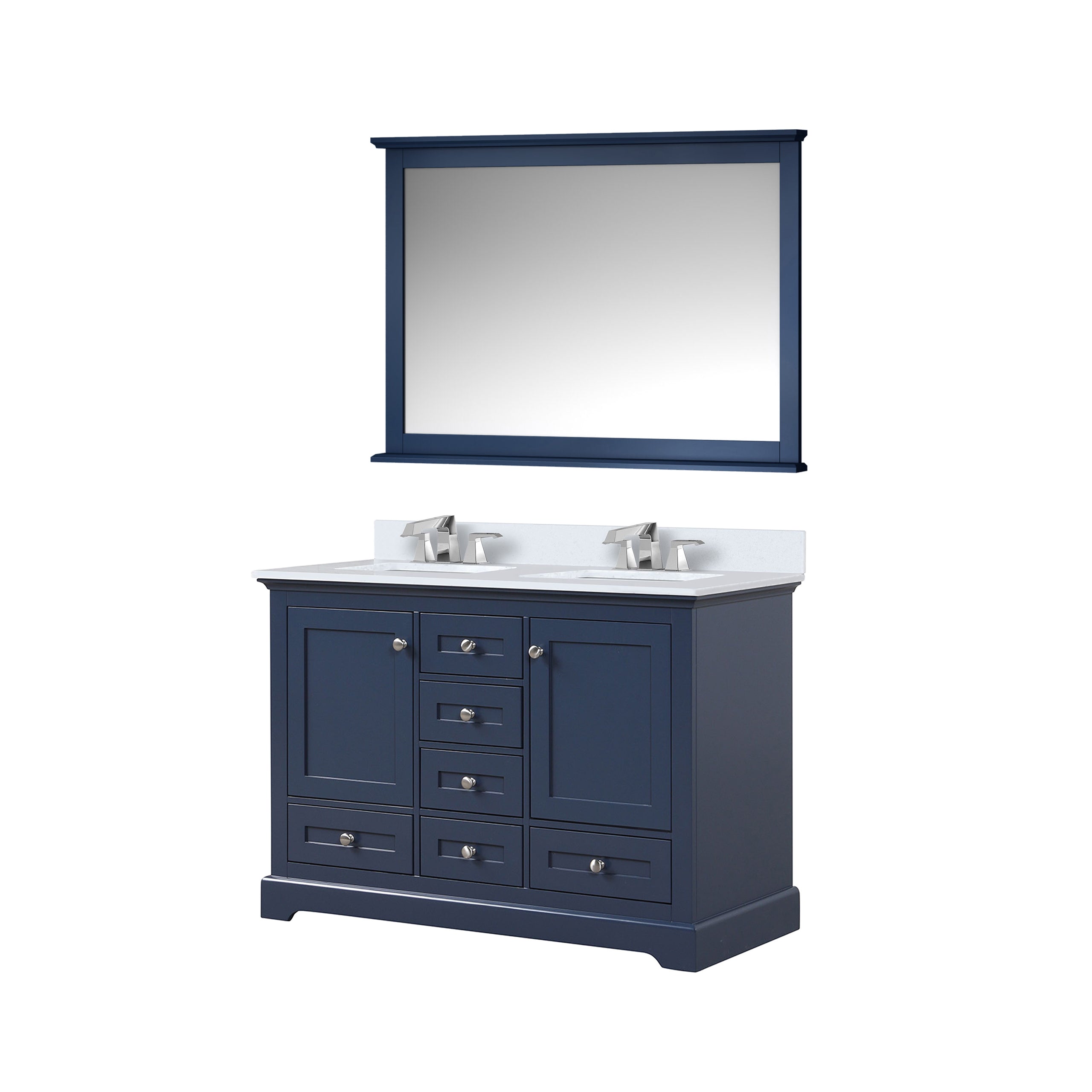 Dukes 48 in. W x 22 in. D Navy Blue Double Bath Vanity
