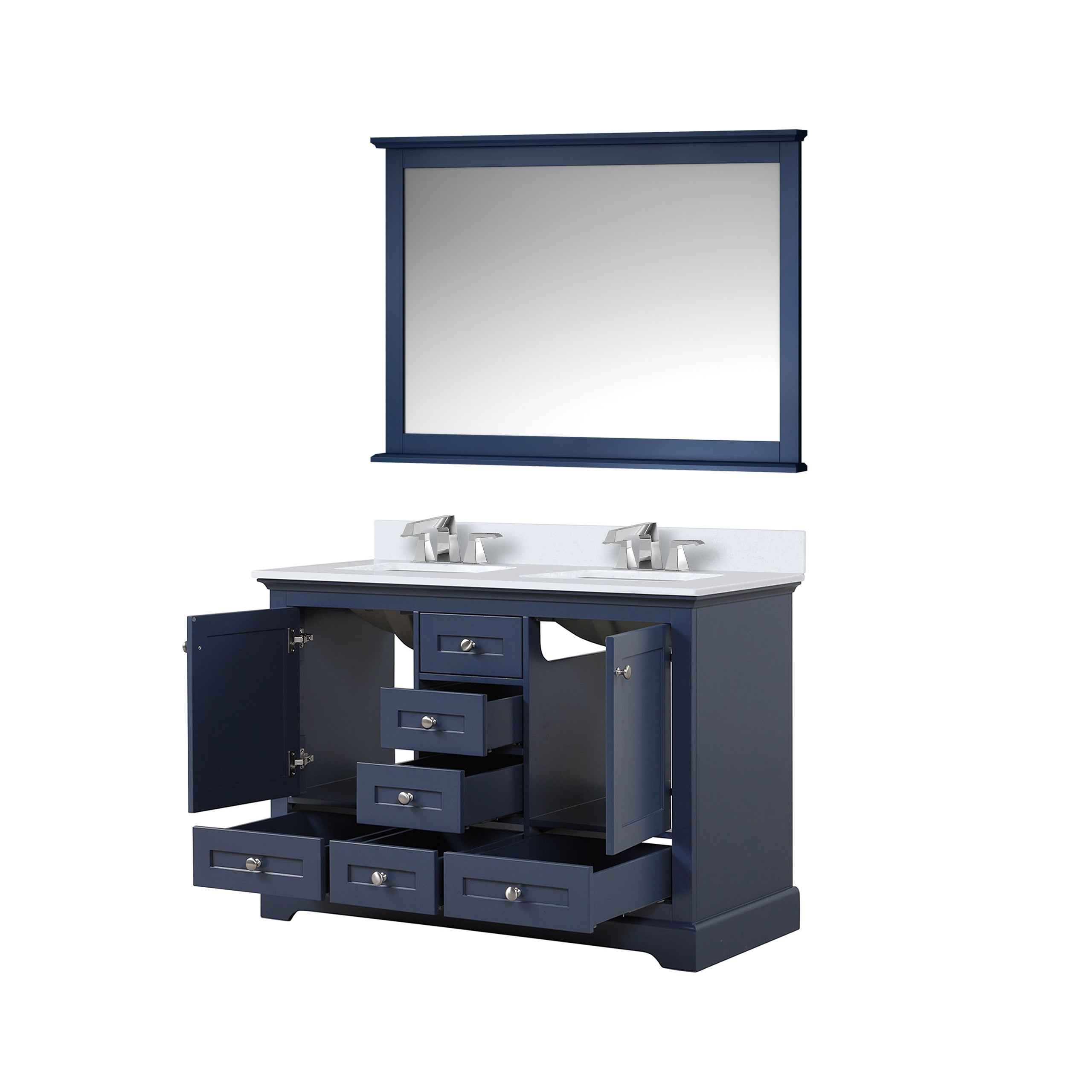 Dukes 48 in. W x 22 in. D Navy Blue Double Bath Vanity