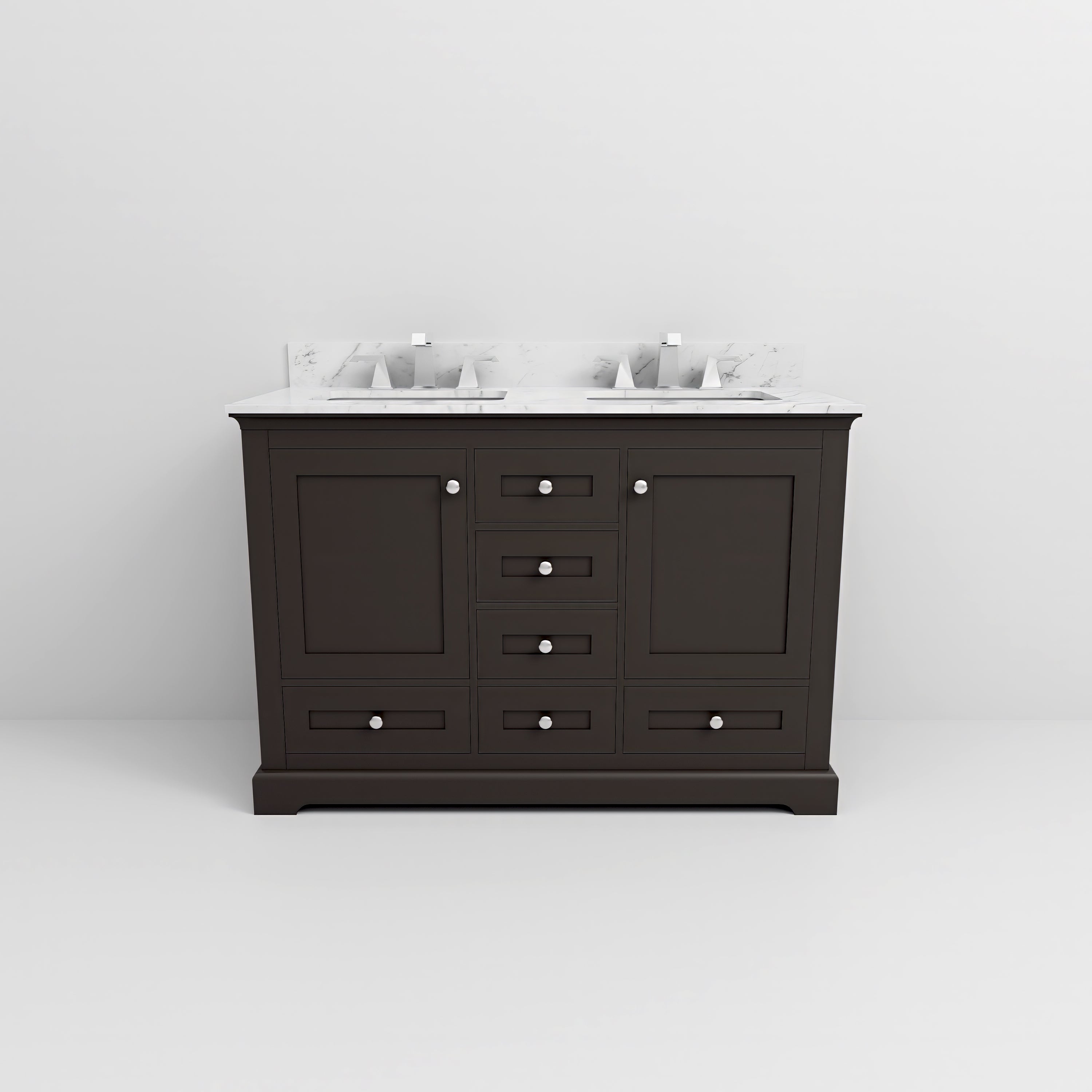 Dukes 48 in. W x 22 in. D Espresso Double Bath Vanity