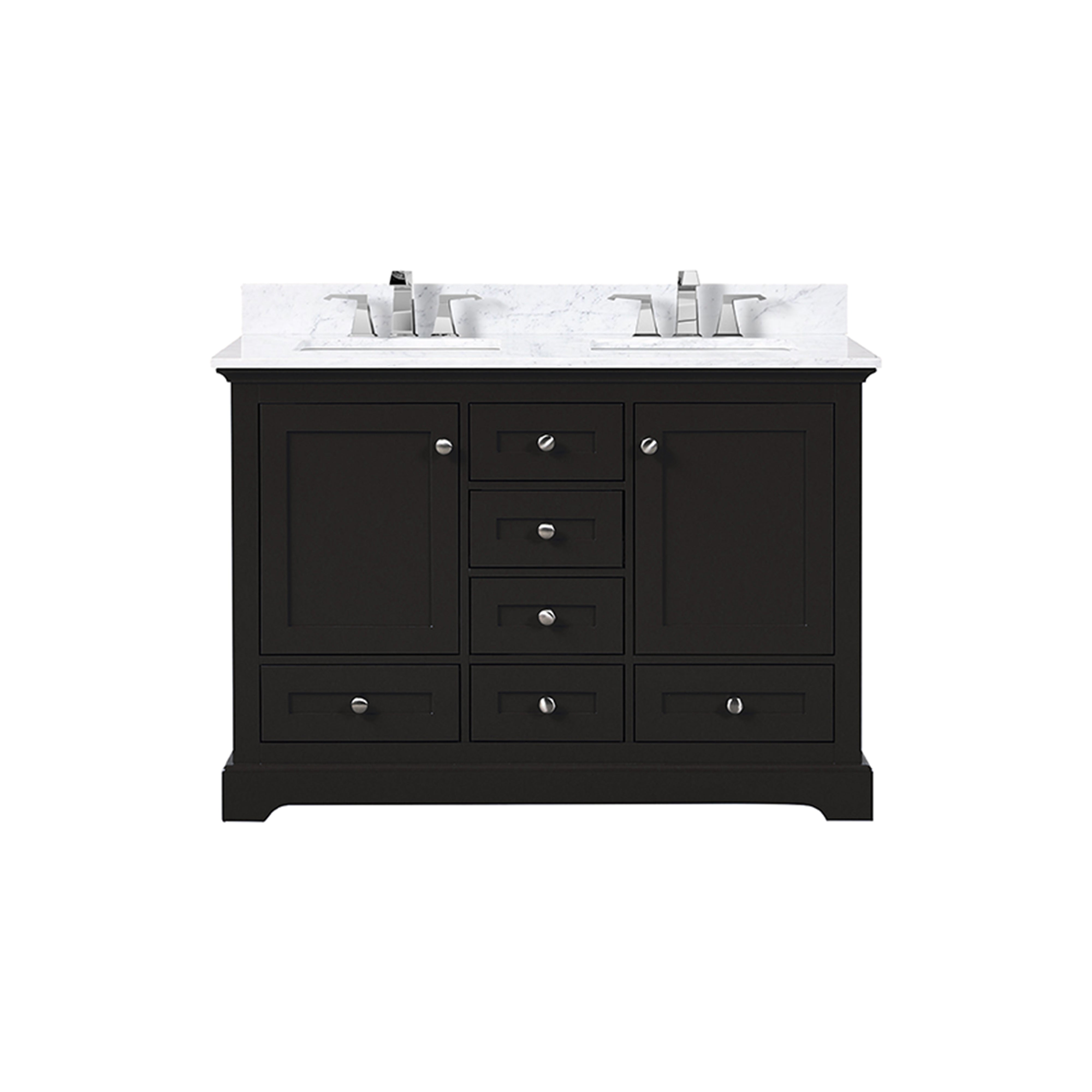 Dukes 48 in. W x 22 in. D Espresso Double Bath Vanity