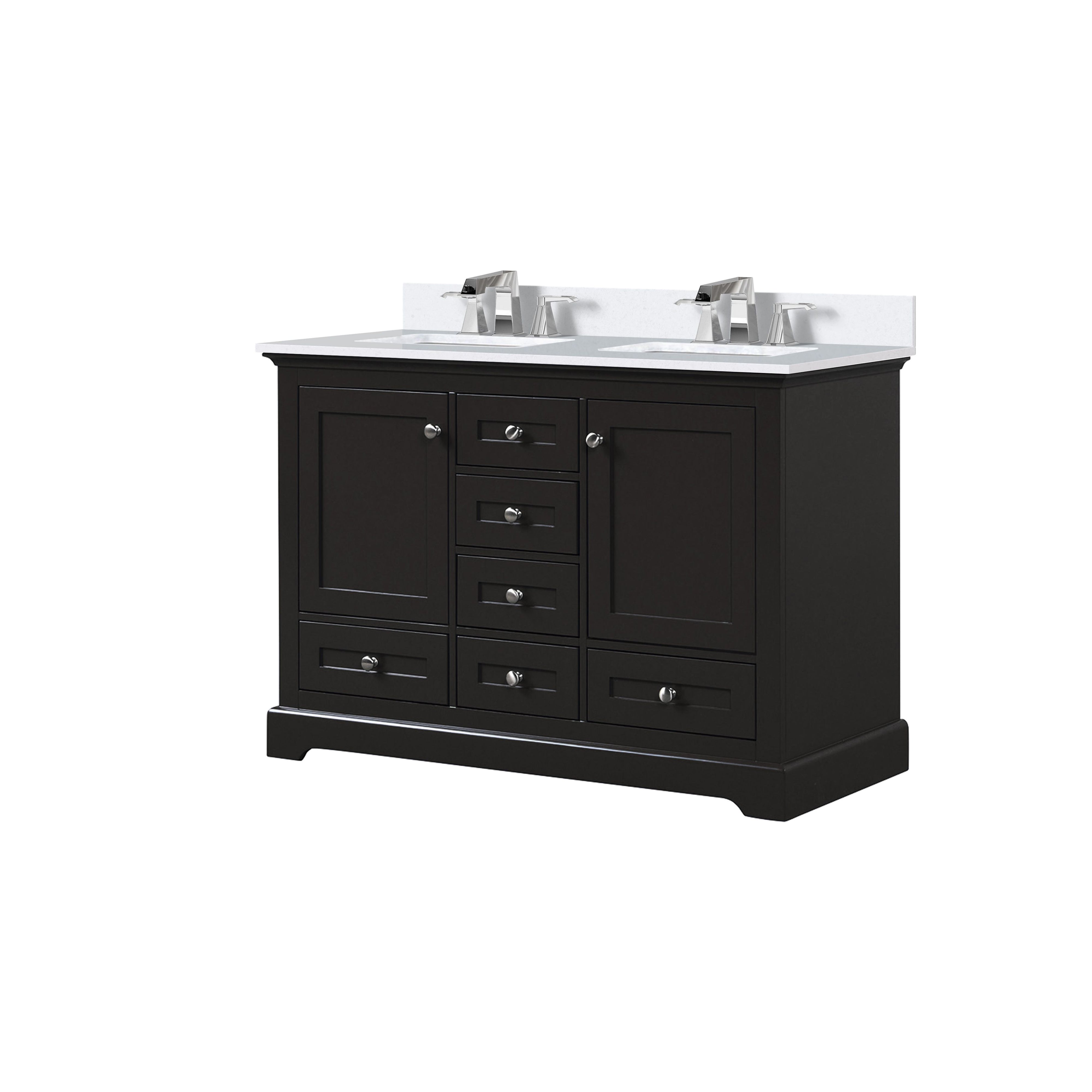 Dukes 48 in. W x 22 in. D Espresso Double Bath Vanity