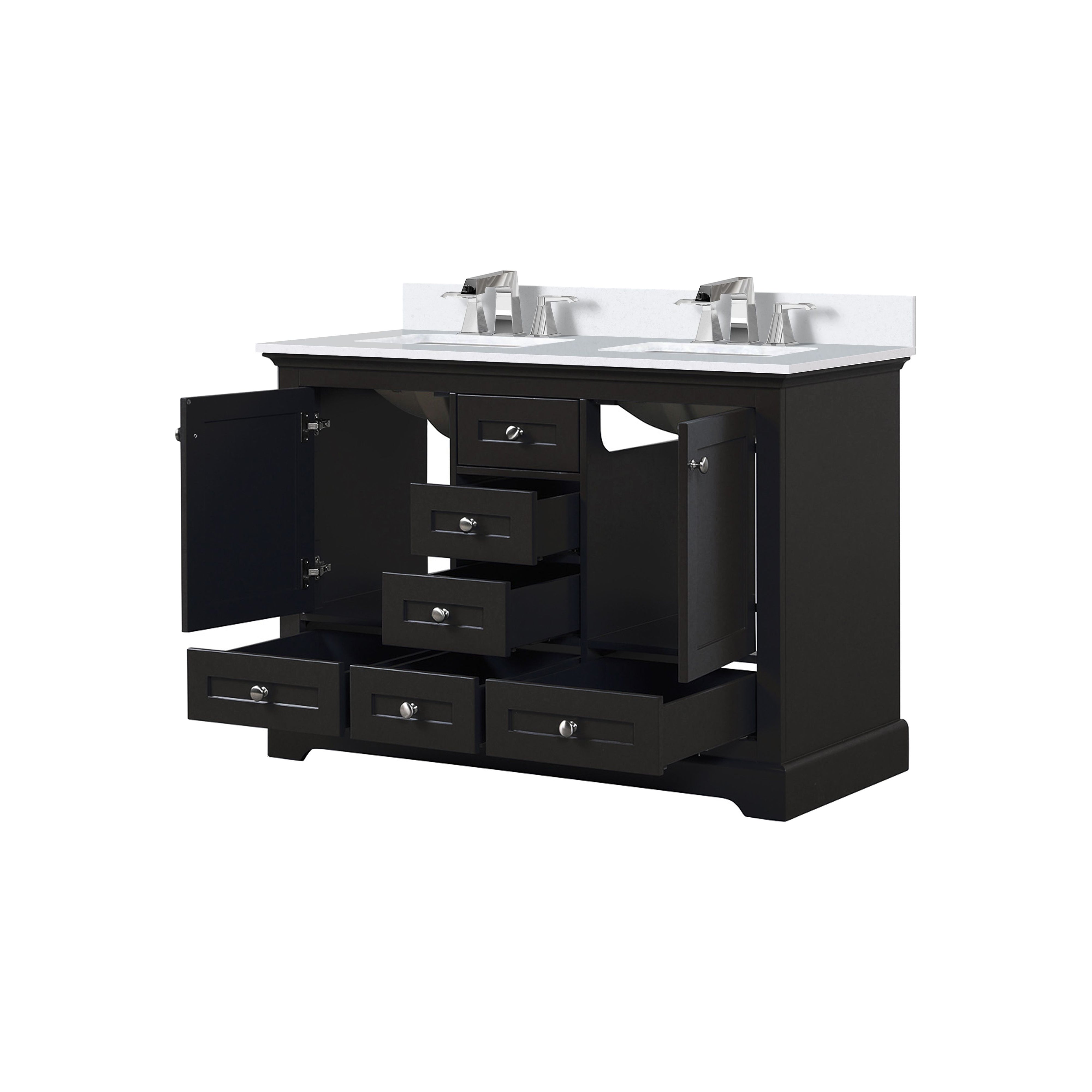 Dukes 48 in. W x 22 in. D Espresso Double Bath Vanity