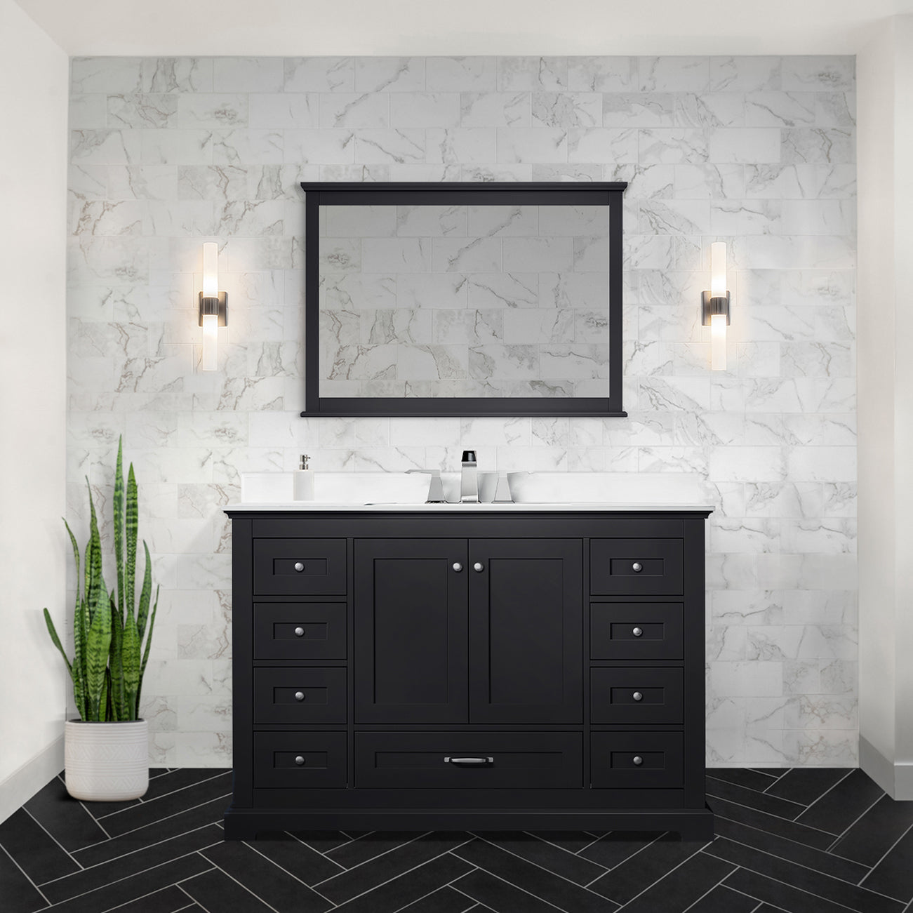 Dukes 48 in. W x 22 in. D Espresso Double Bath Vanity