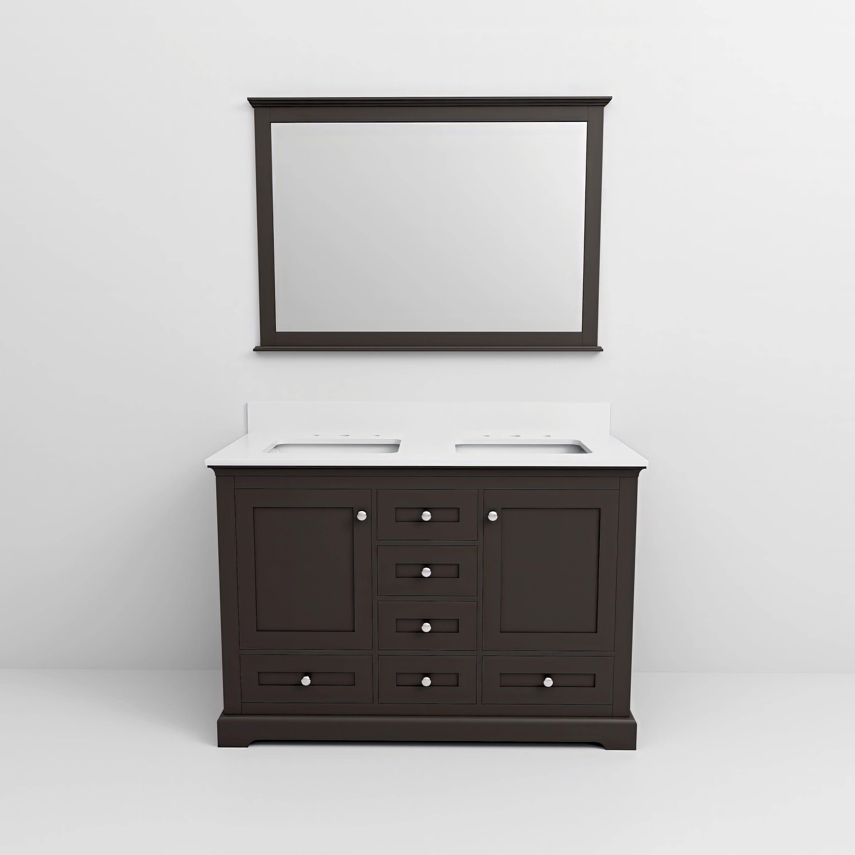 Dukes 48 in. W x 22 in. D Espresso Double Bath Vanity