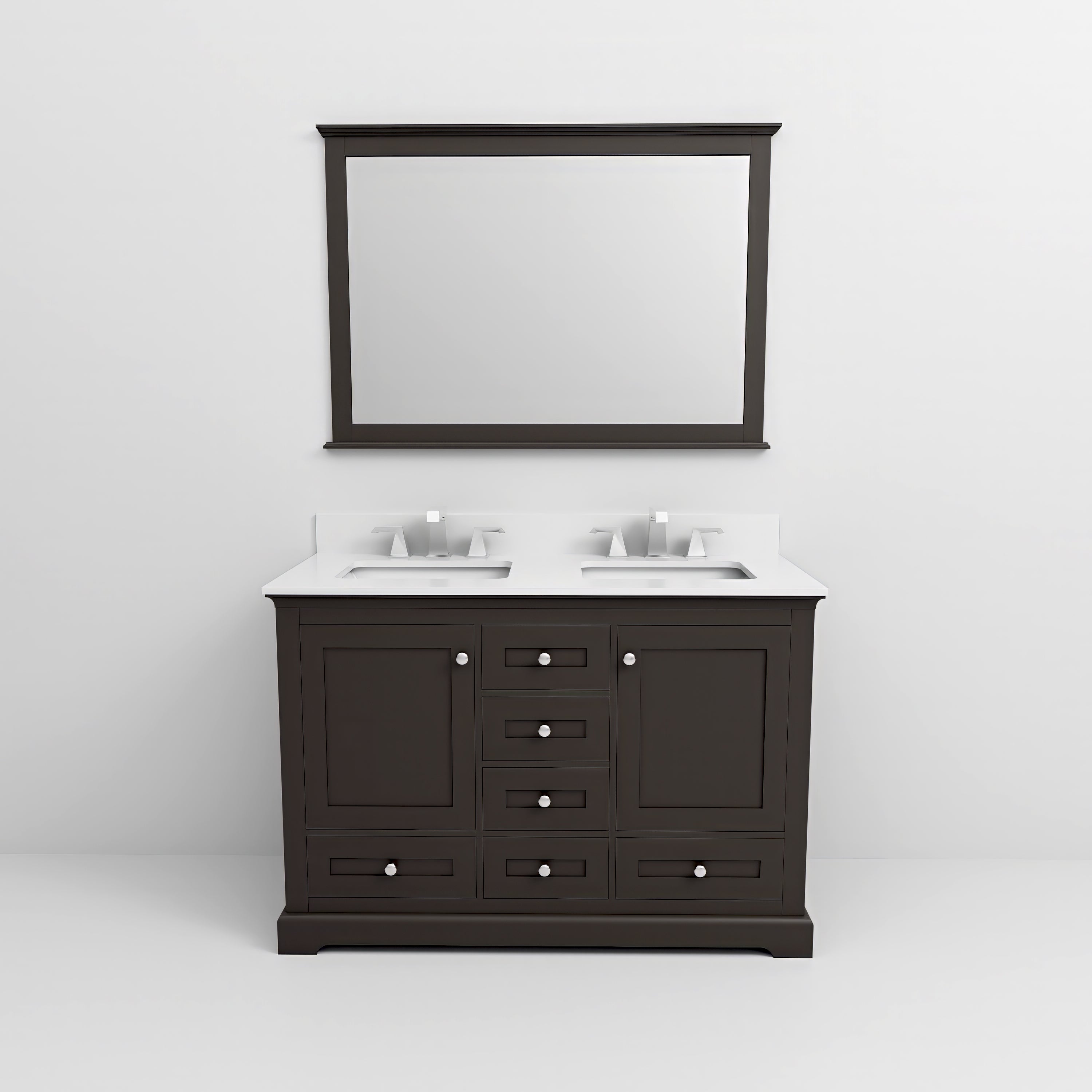 Dukes 48 in. W x 22 in. D Espresso Double Bath Vanity