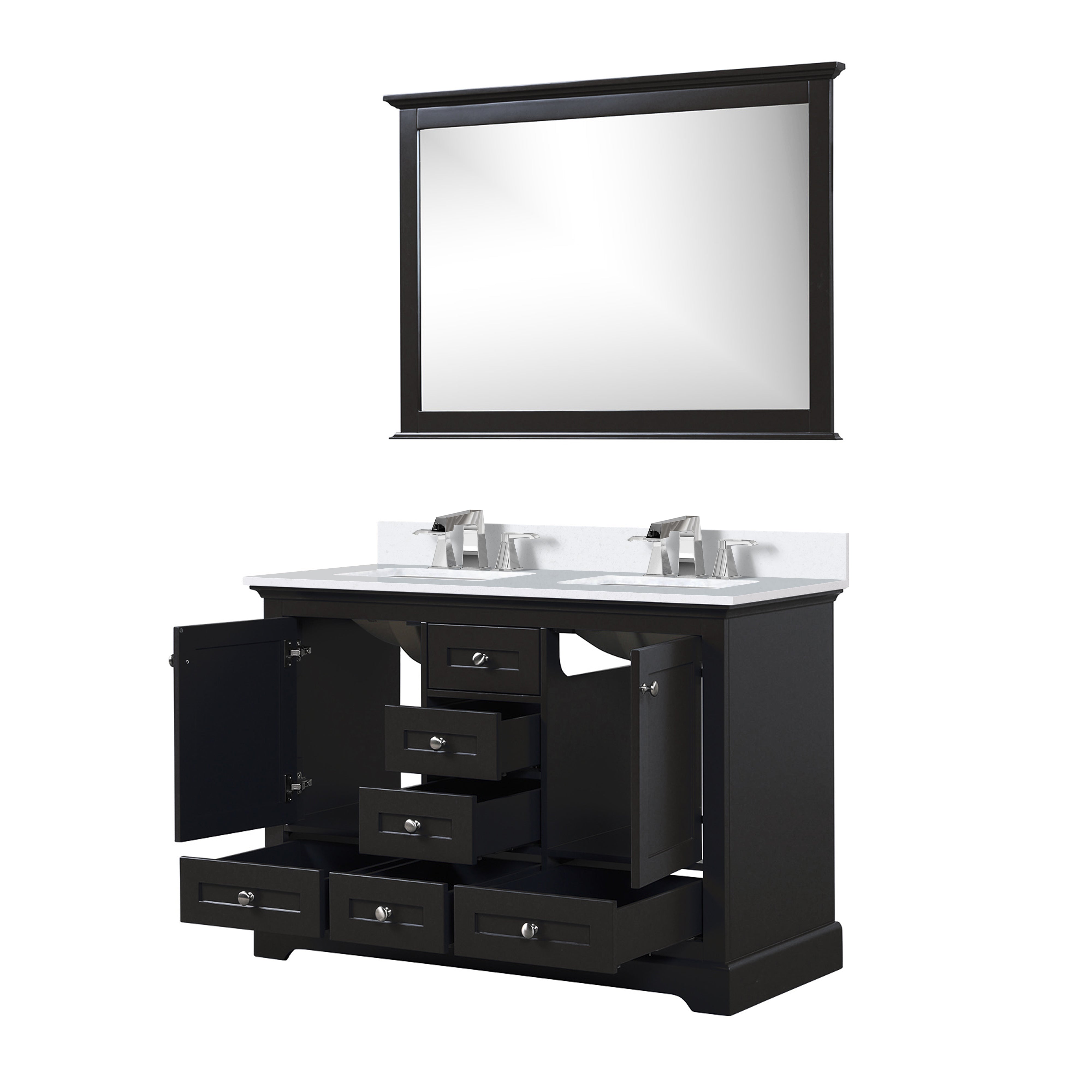 Dukes 48 in. W x 22 in. D Espresso Double Bath Vanity
