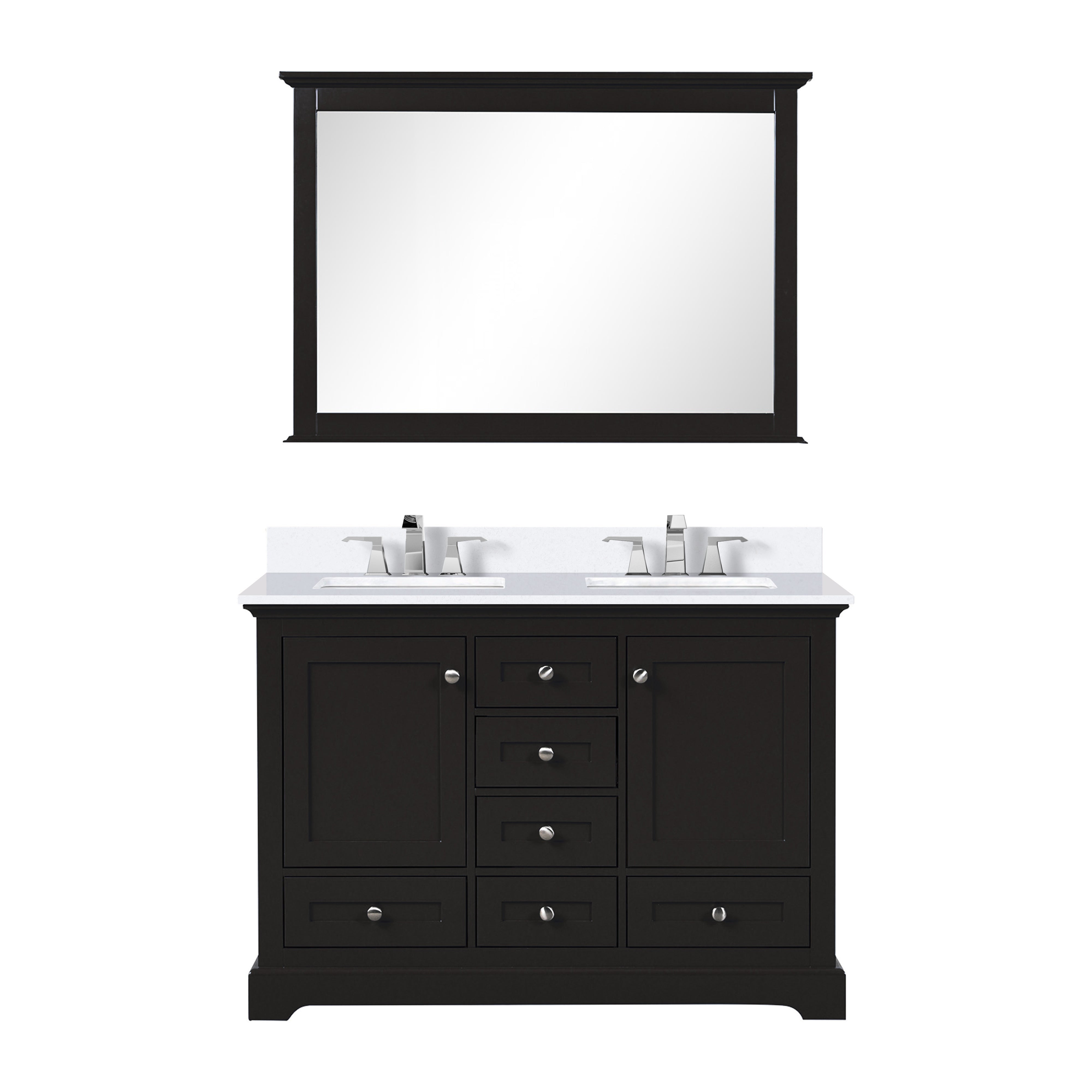 Dukes 48 in. W x 22 in. D Espresso Double Bath Vanity