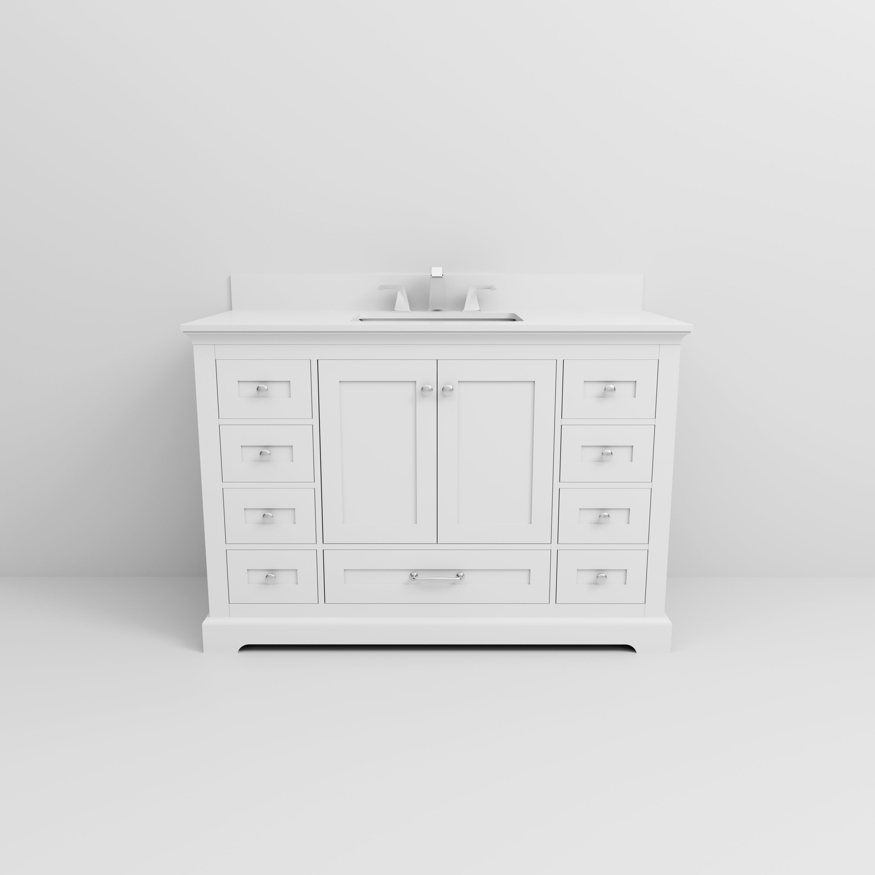 Dukes 48 in. W x 22 in. D White Single Bath Vanity