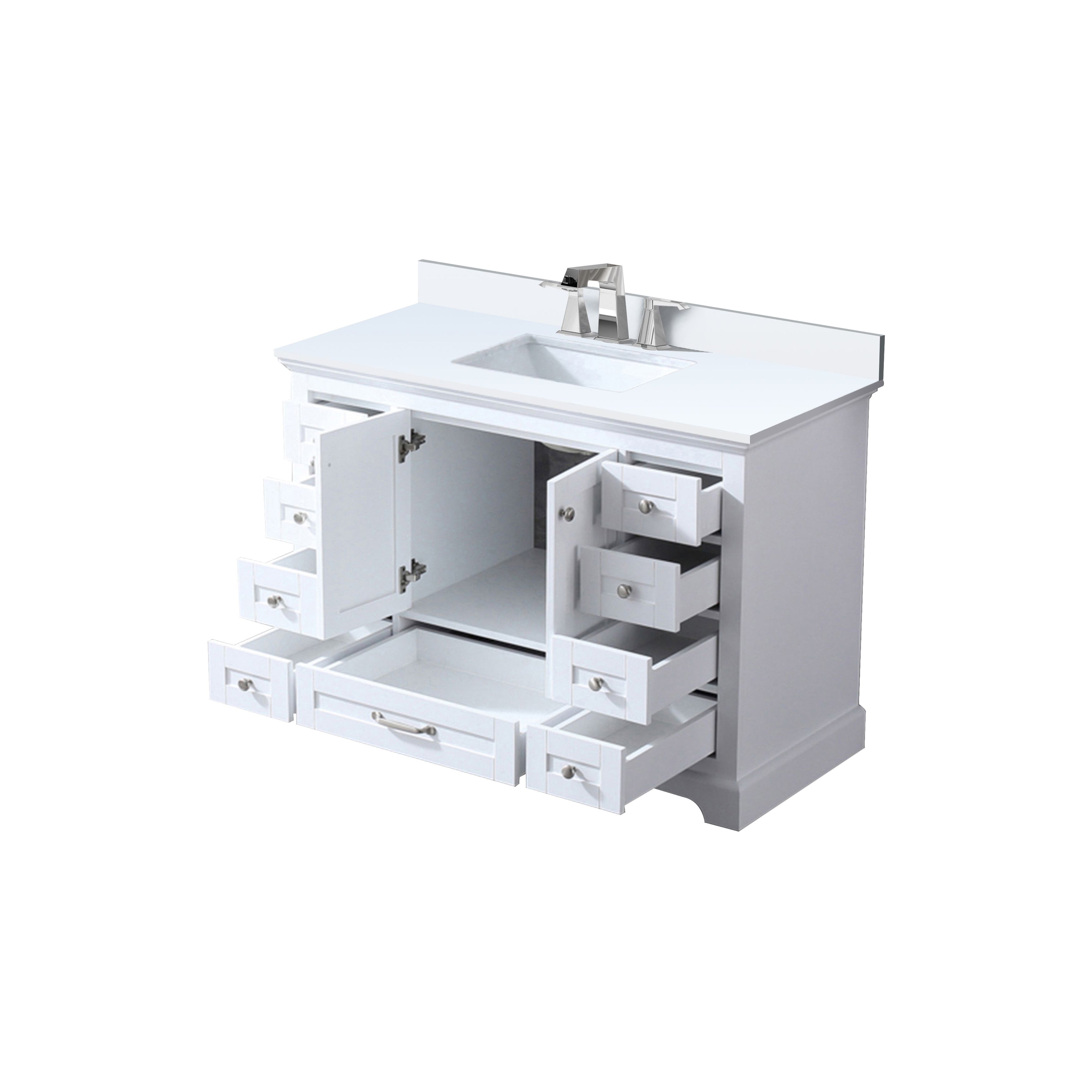 Dukes 48 in. W x 22 in. D White Single Bath Vanity