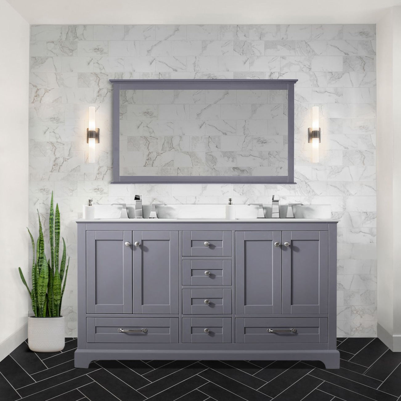 Dukes 48 in. W x 22 in. D Dark Grey Single Bath Vanity