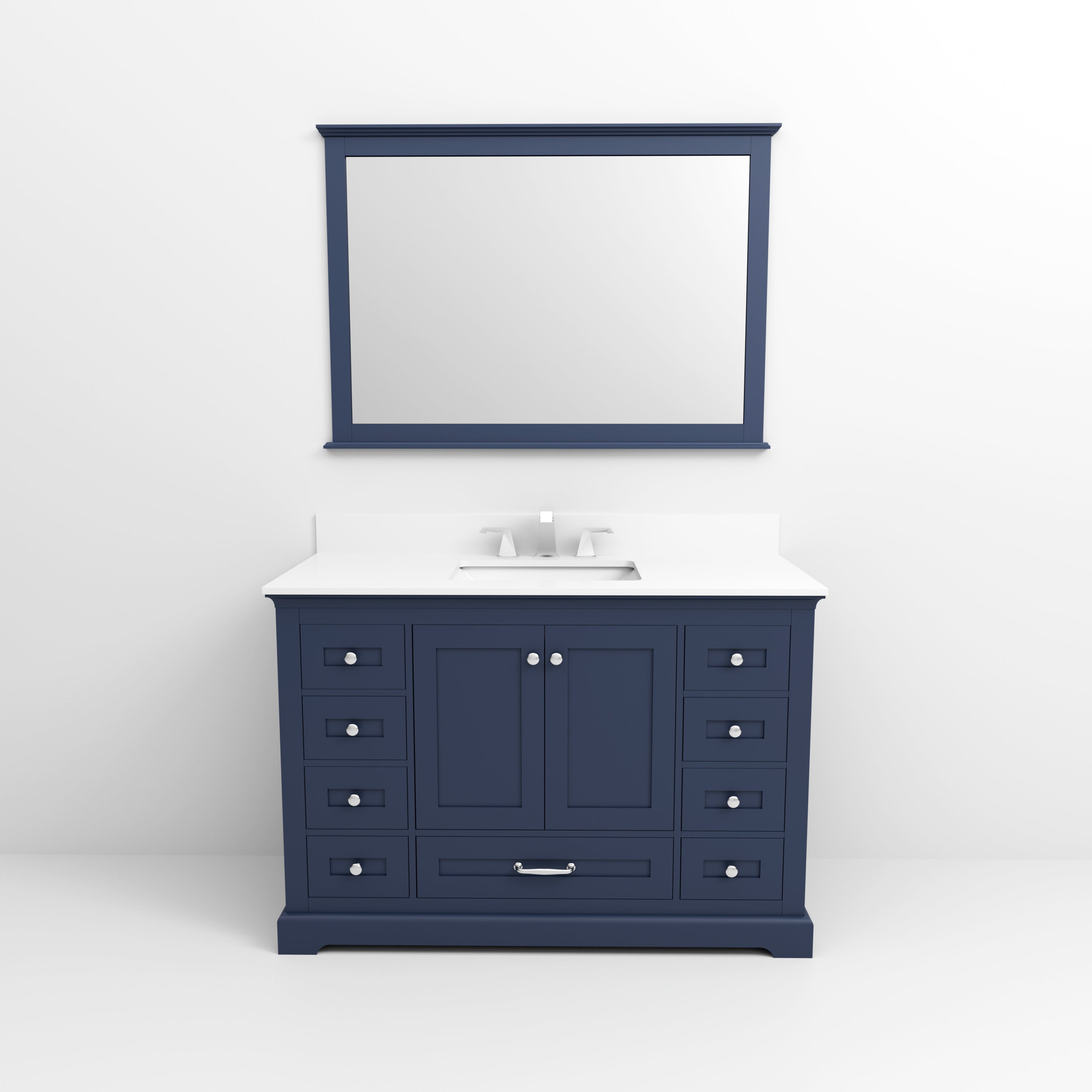 Dukes 48 in. W x 22 in. D Navy Blue Single Bath Vanity