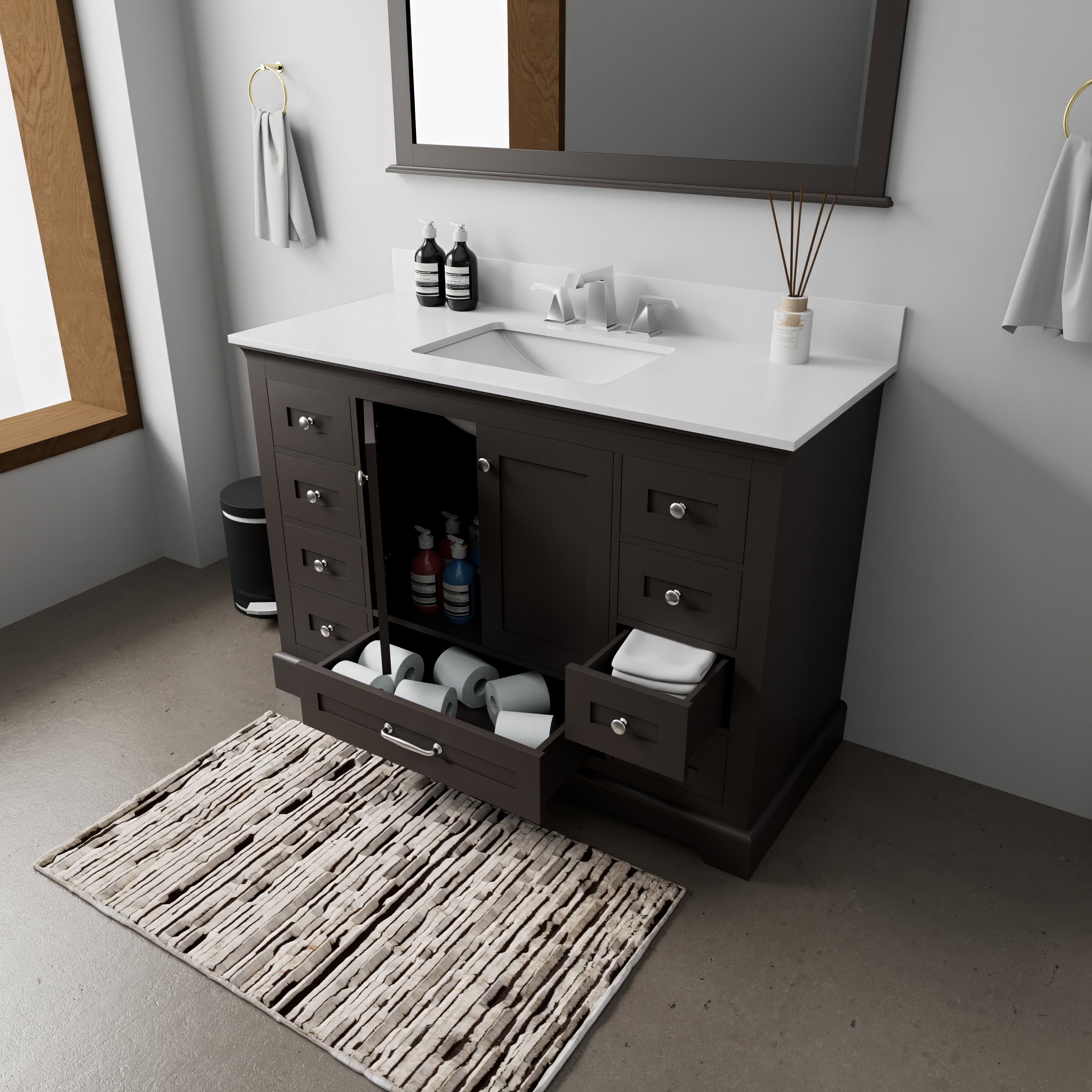 Dukes 48 in. W x 22 in. D Espresso Single Bath Vanity