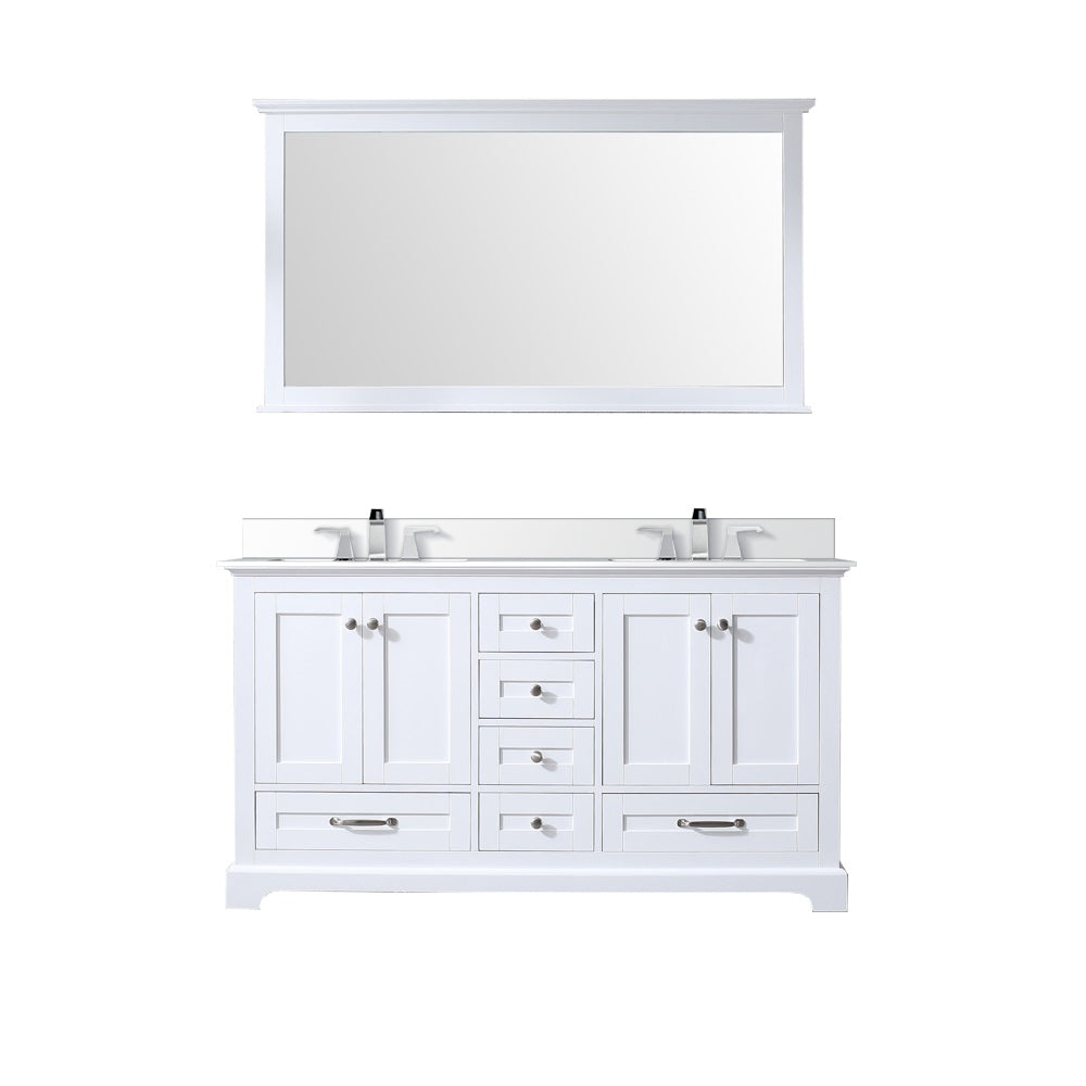 Dukes 60 in. W x 22 in. D White Double Bath Vanity