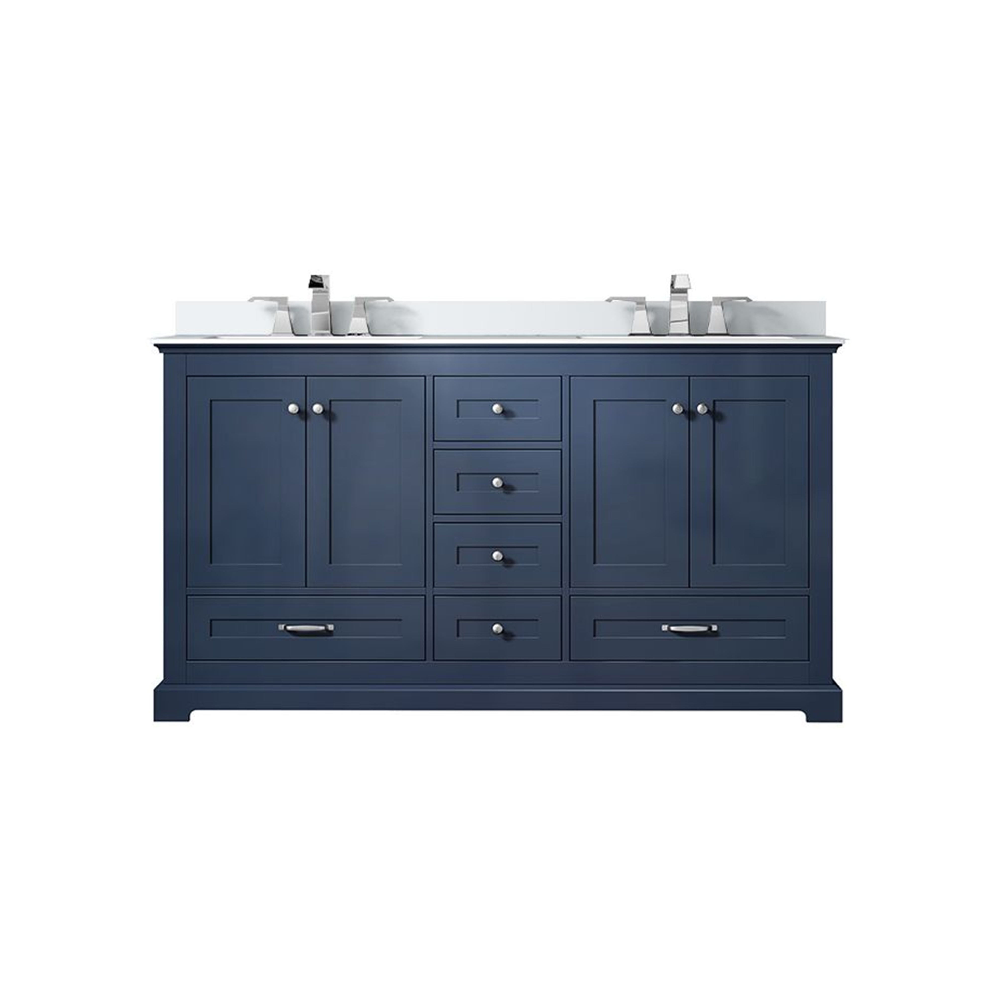 Dukes 60 in. W x 22 in. D Navy Blue Double Bath Vanity