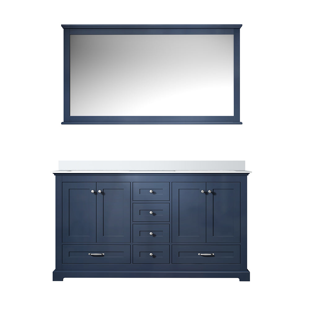 Dukes 60 in. W x 22 in. D Navy Blue Double Bath Vanity