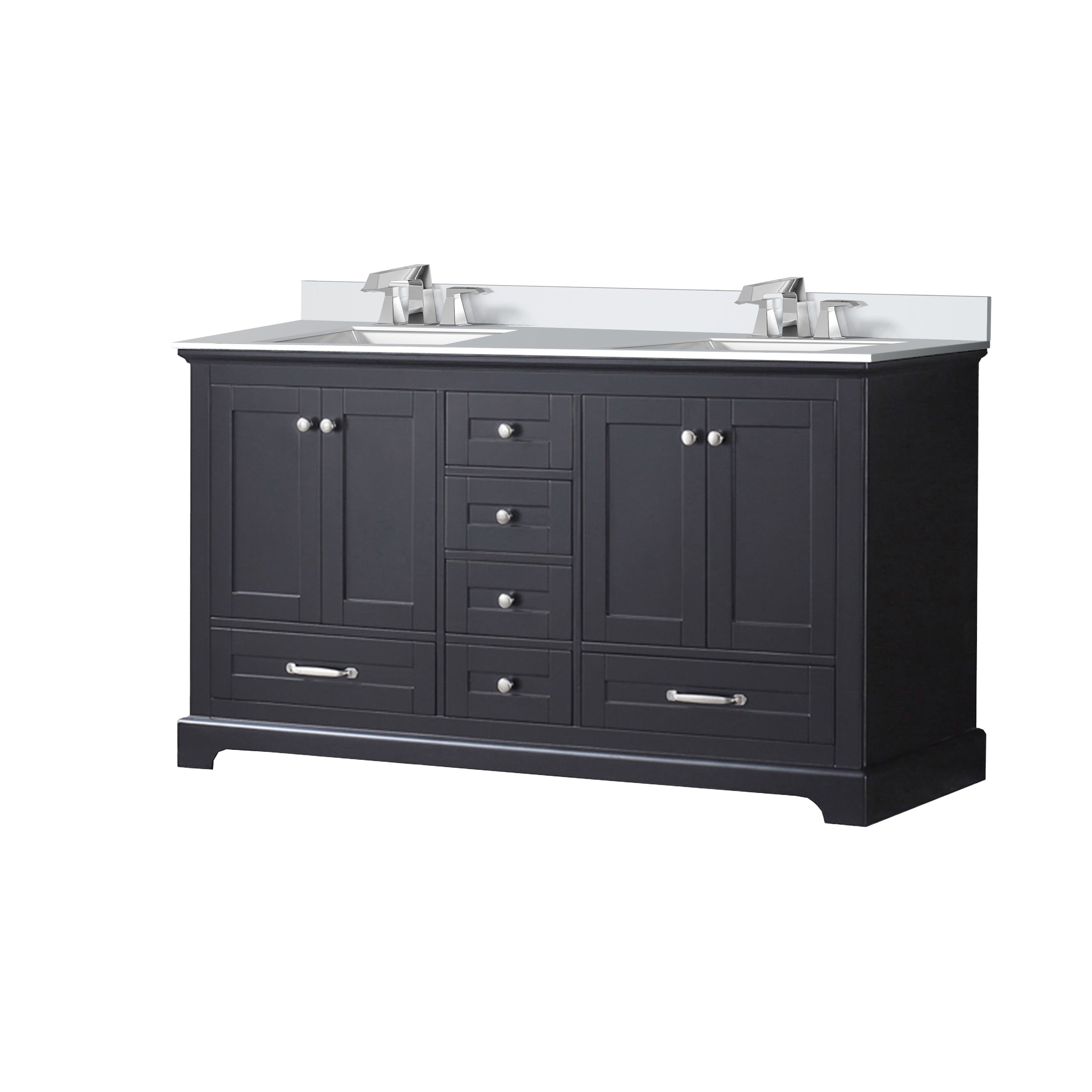 Dukes 60 in. W x 22 in. D Espresso Double Bath Vanity