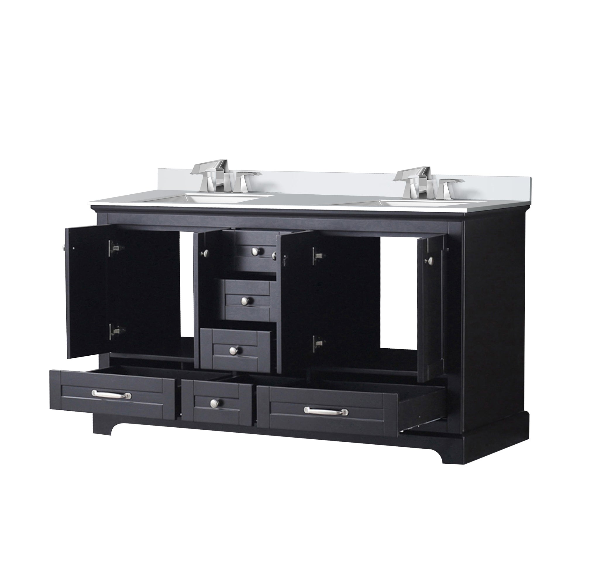 Dukes 60 in. W x 22 in. D Espresso Double Bath Vanity