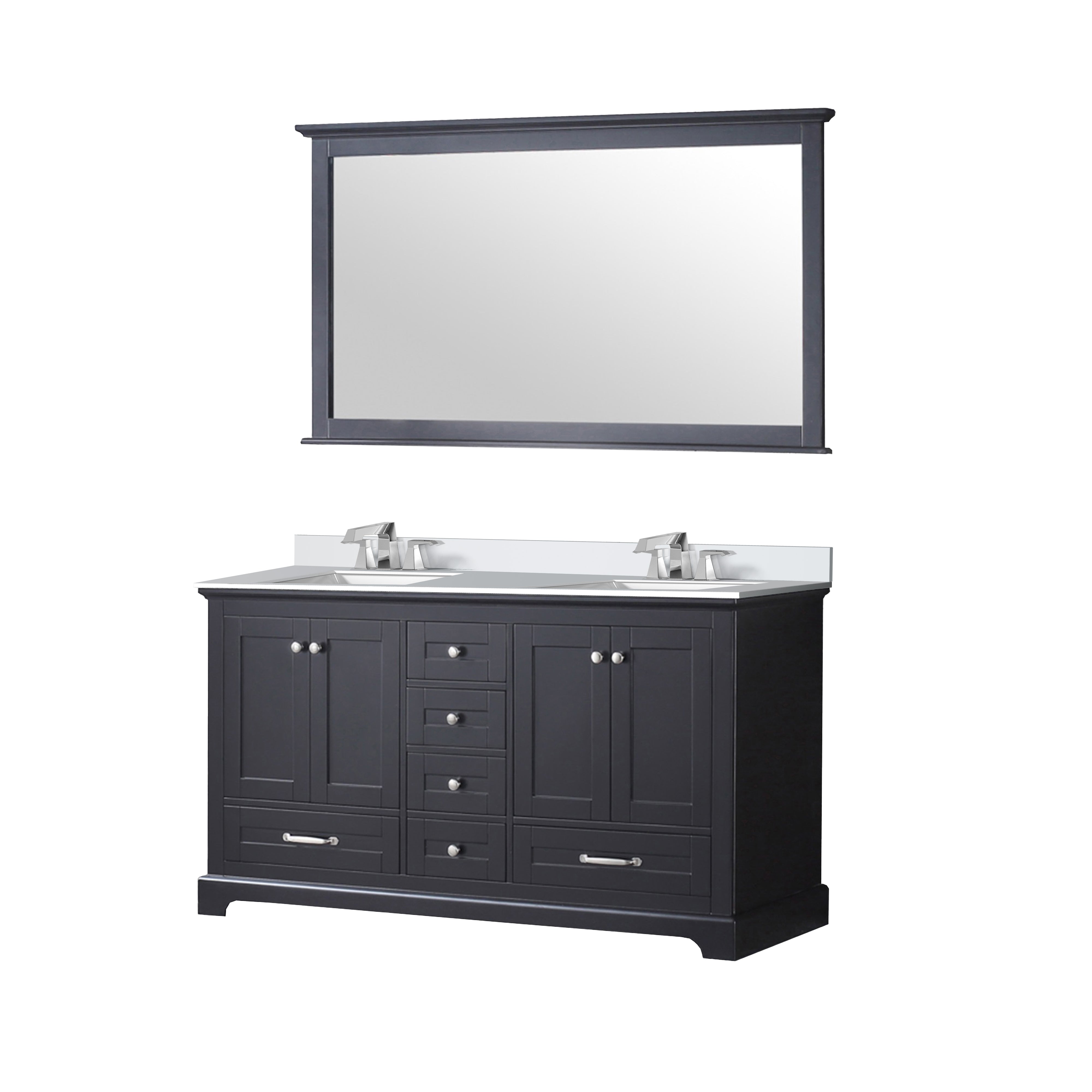 Dukes 60 in. W x 22 in. D Espresso Double Bath Vanity