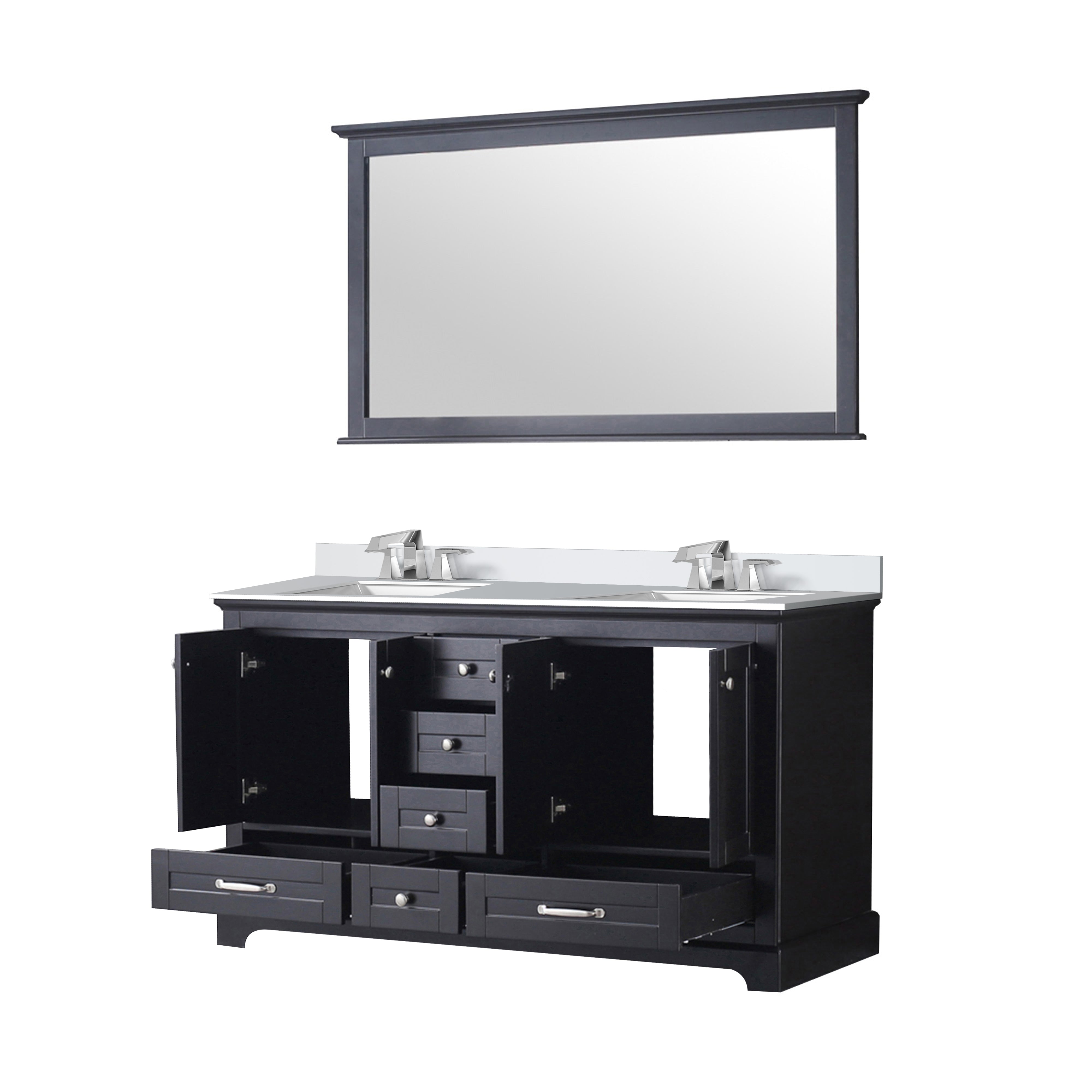 Dukes 60 in. W x 22 in. D Espresso Double Bath Vanity