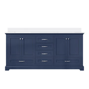 Dukes 72 in. W x 22 in. D Navy Blue Double Bath Vanity and Cultured Marble Top