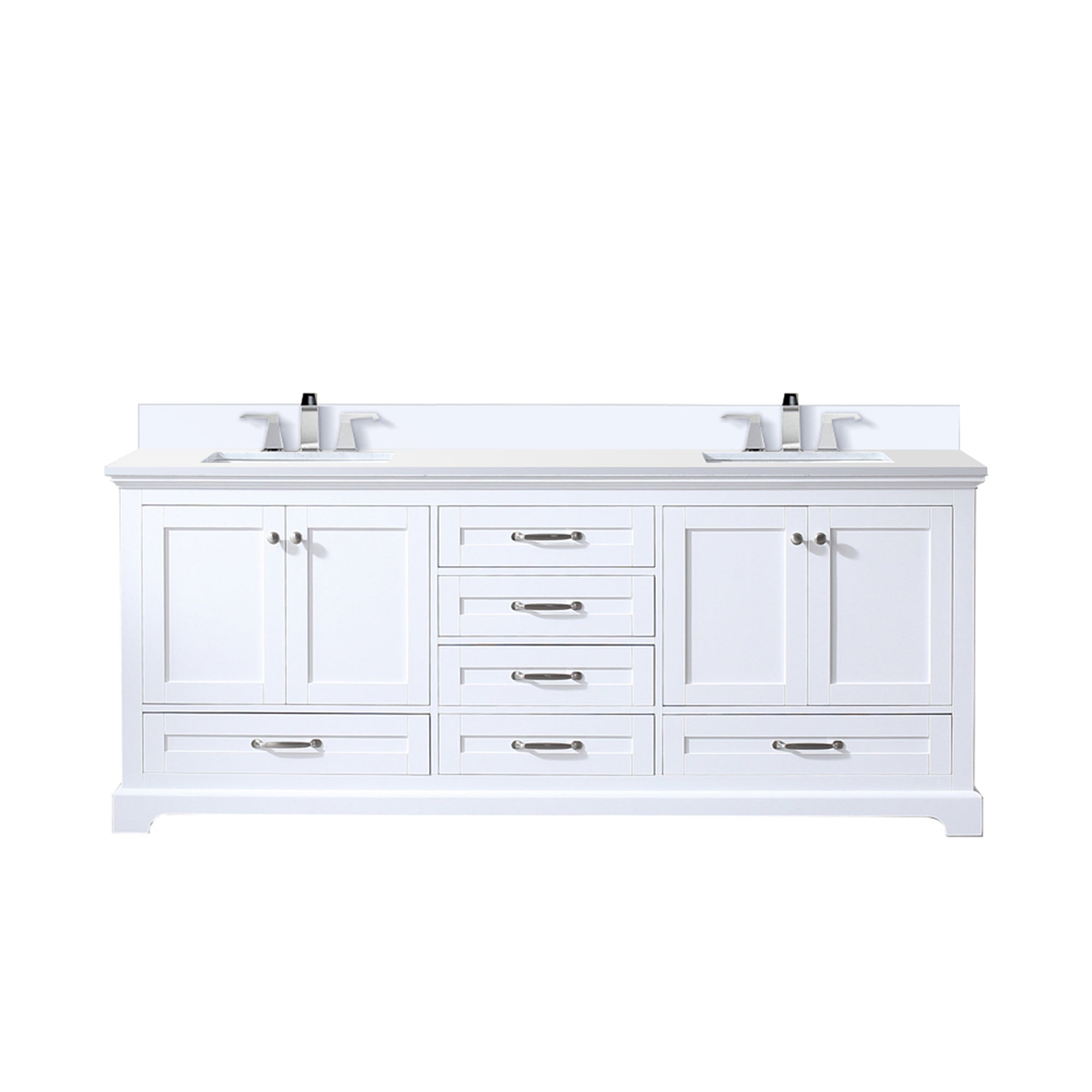 Dukes 80 in. W x 22 in. D White Double Bath Vanity