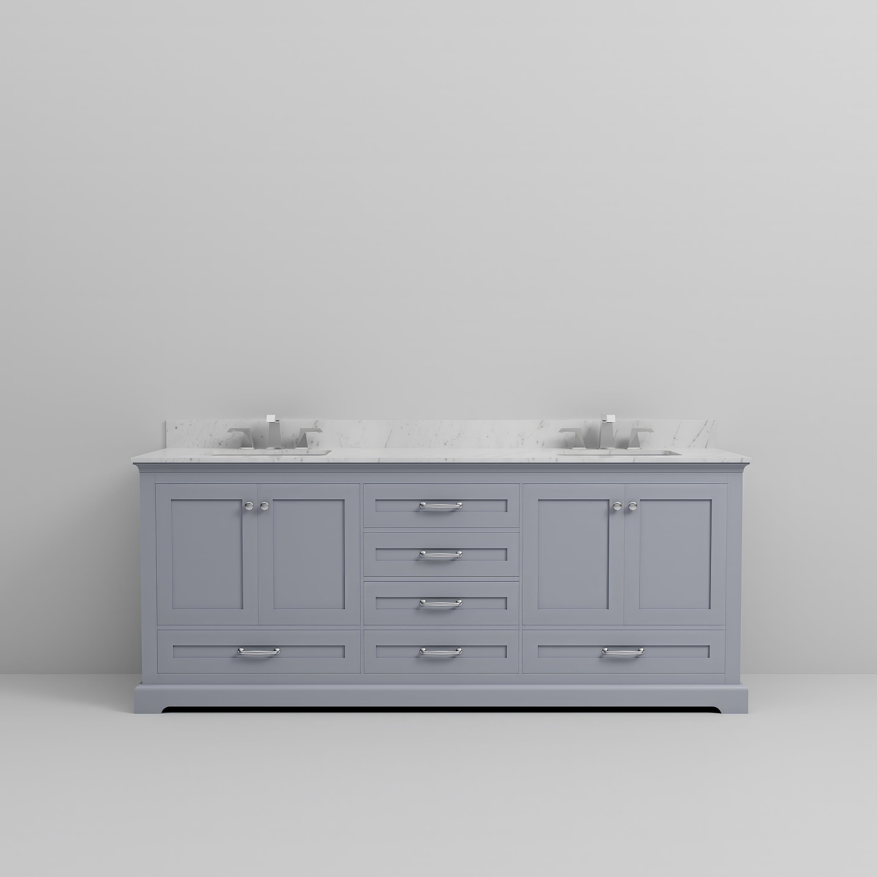 Dukes 80 in. W x 22 in. D Dark Grey Double Bath Vanity