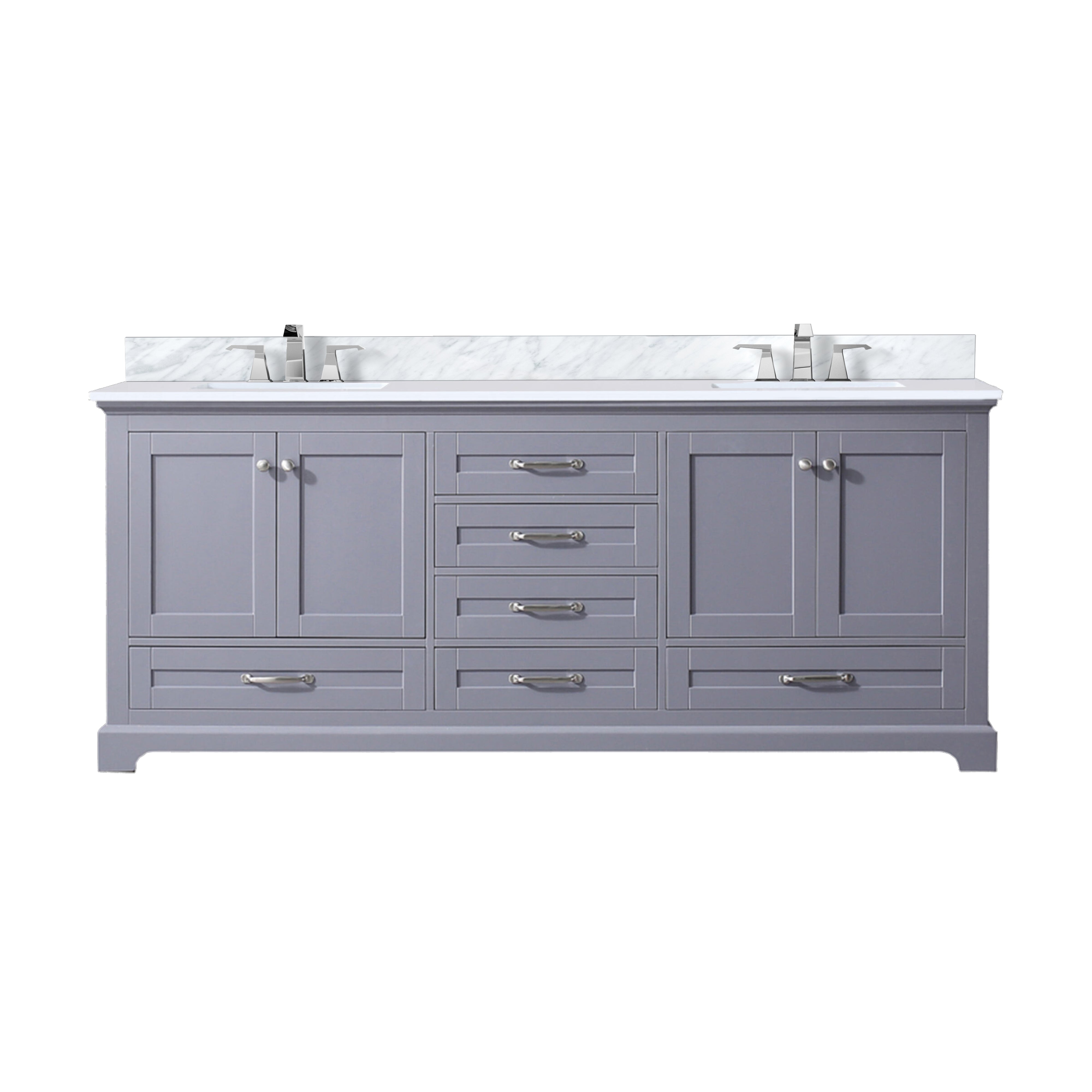 Dukes 80 in. W x 22 in. D Dark Grey Double Bath Vanity