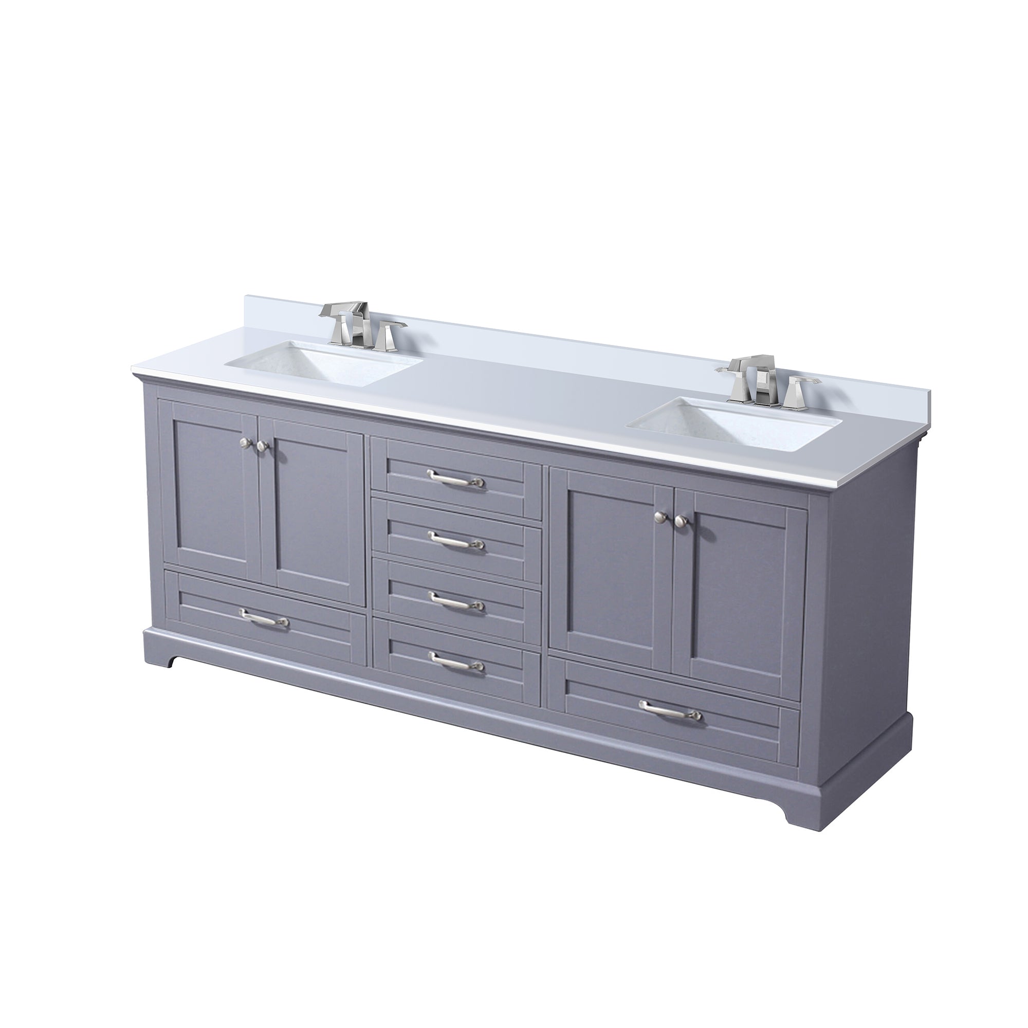 Dukes 80 in. W x 22 in. D Dark Grey Double Bath Vanity