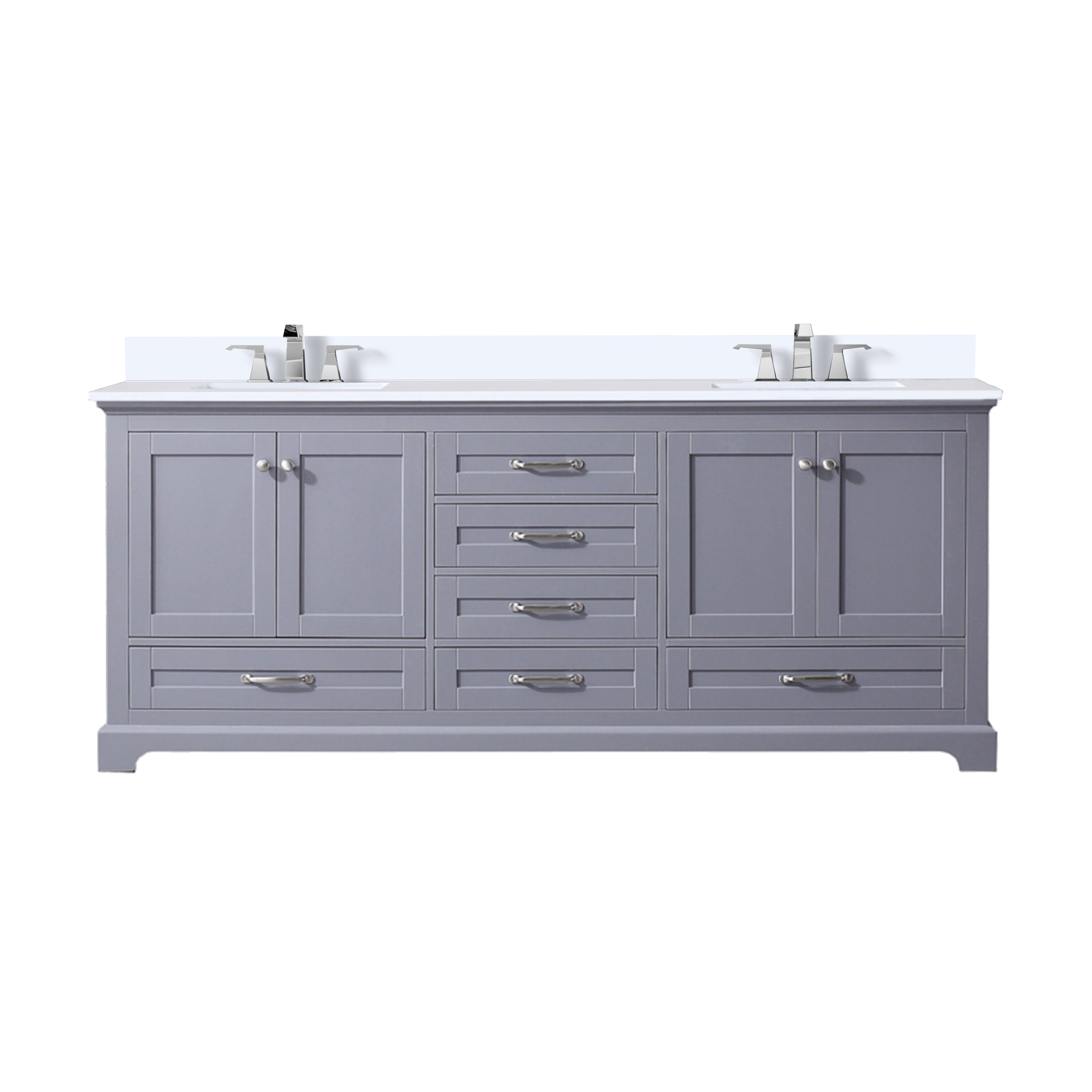 Dukes 80 in. W x 22 in. D Dark Grey Double Bath Vanity