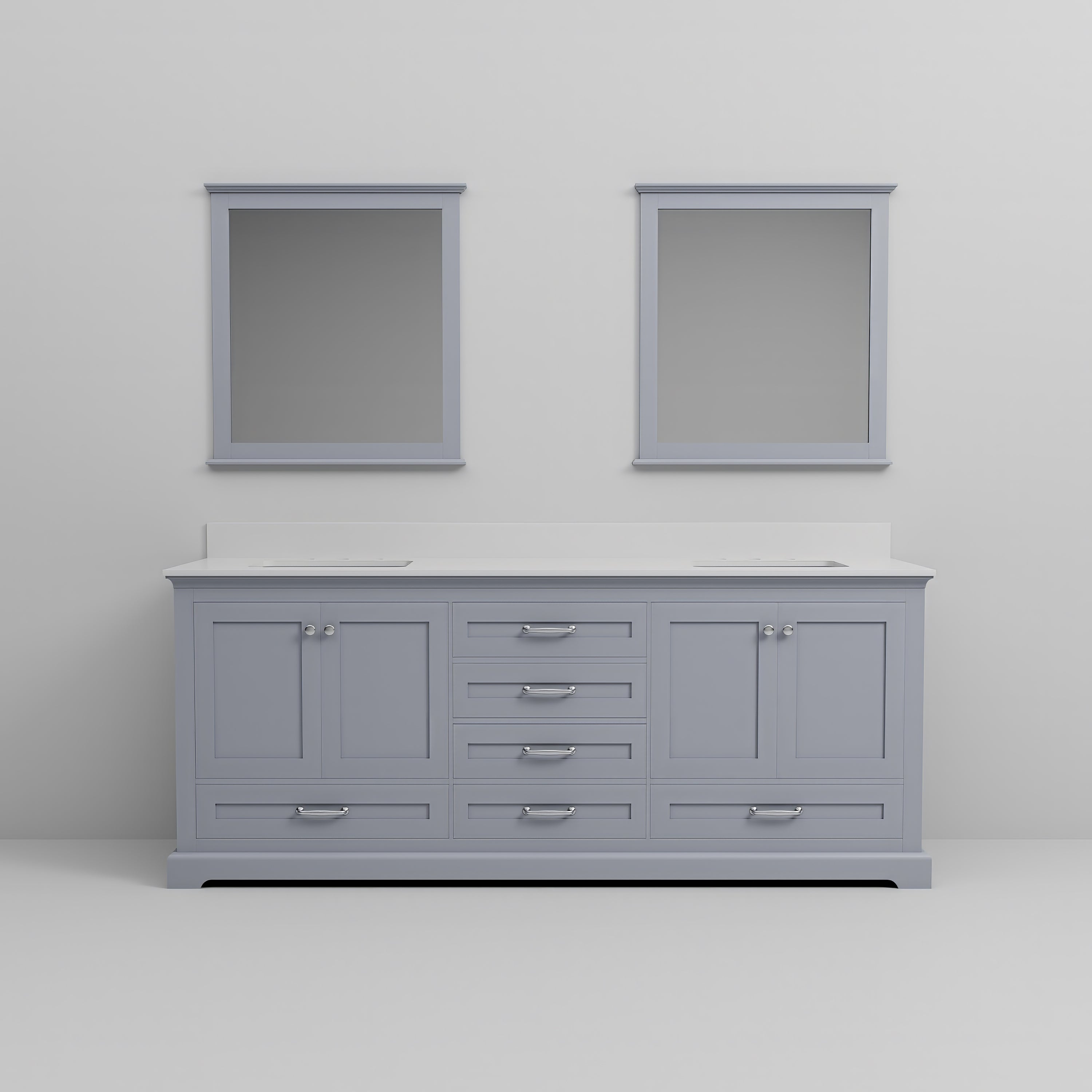 Dukes 80 in. W x 22 in. D Dark Grey Double Bath Vanity