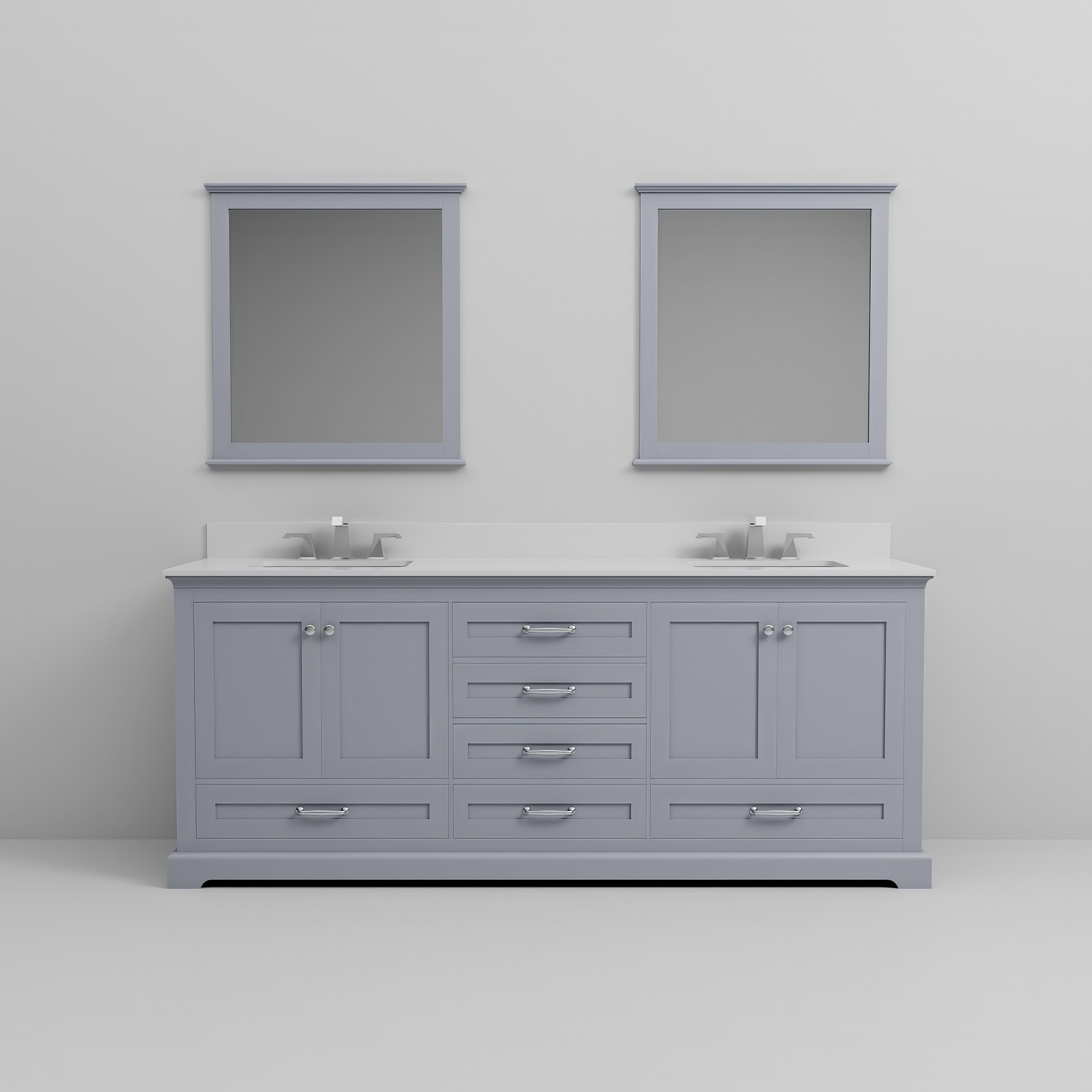 Dukes 80 in. W x 22 in. D Dark Grey Double Bath Vanity