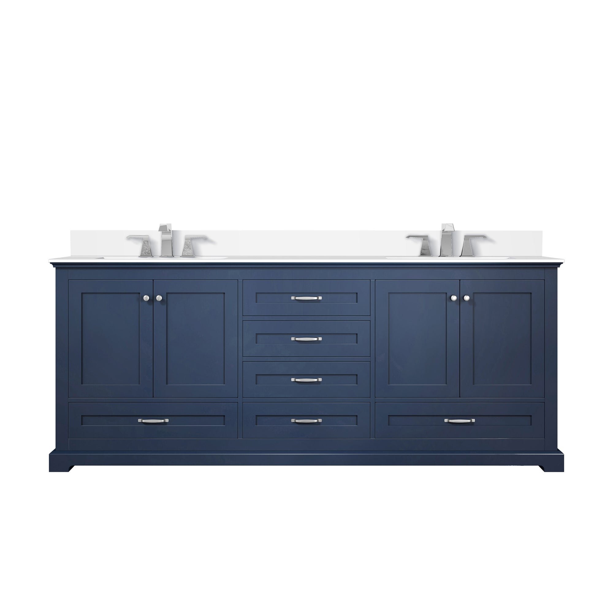 Dukes 80 in. W x 22 in. D Navy Blue Double Bath Vanity