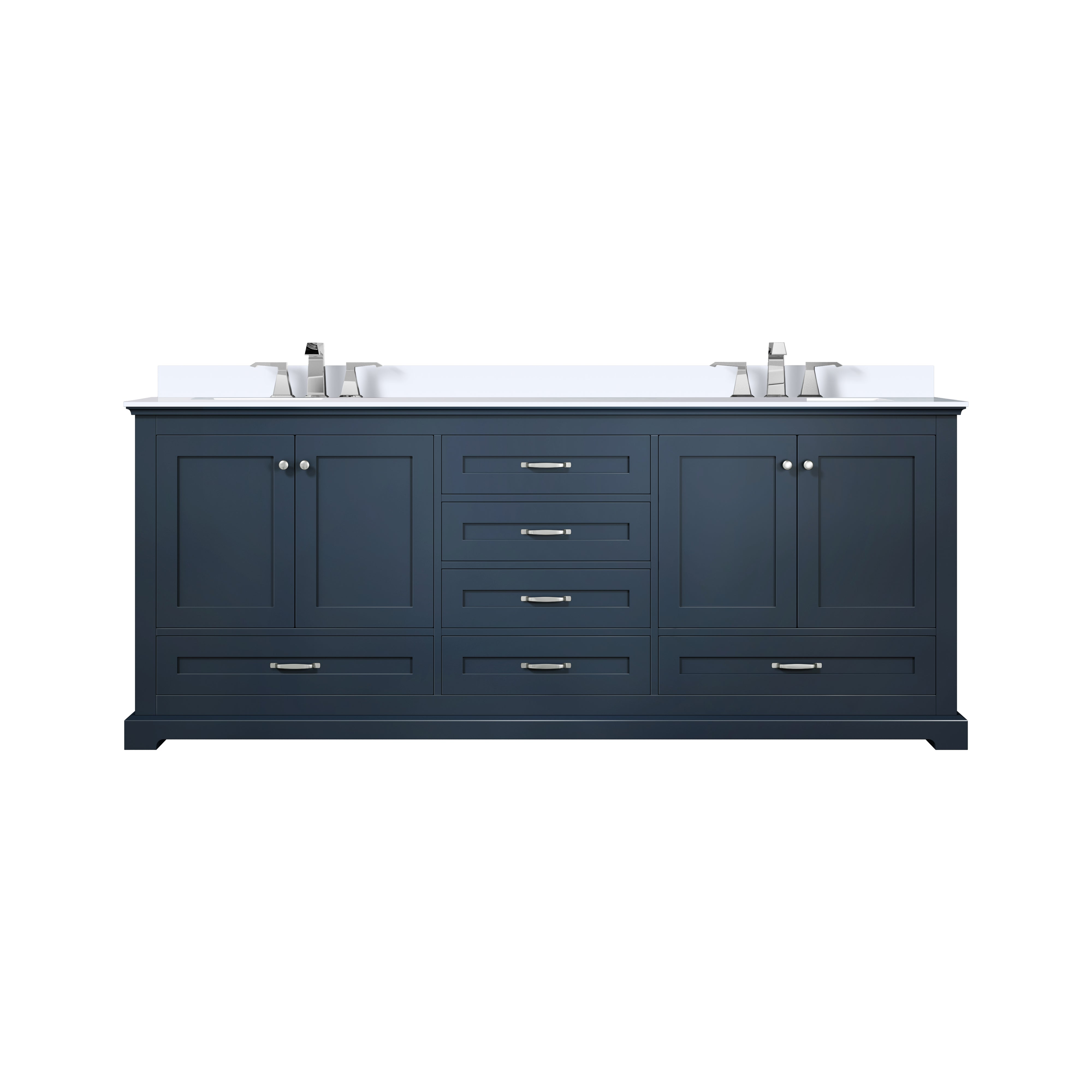 Dukes 80 in. W x 22 in. D Navy Blue Double Bath Vanity