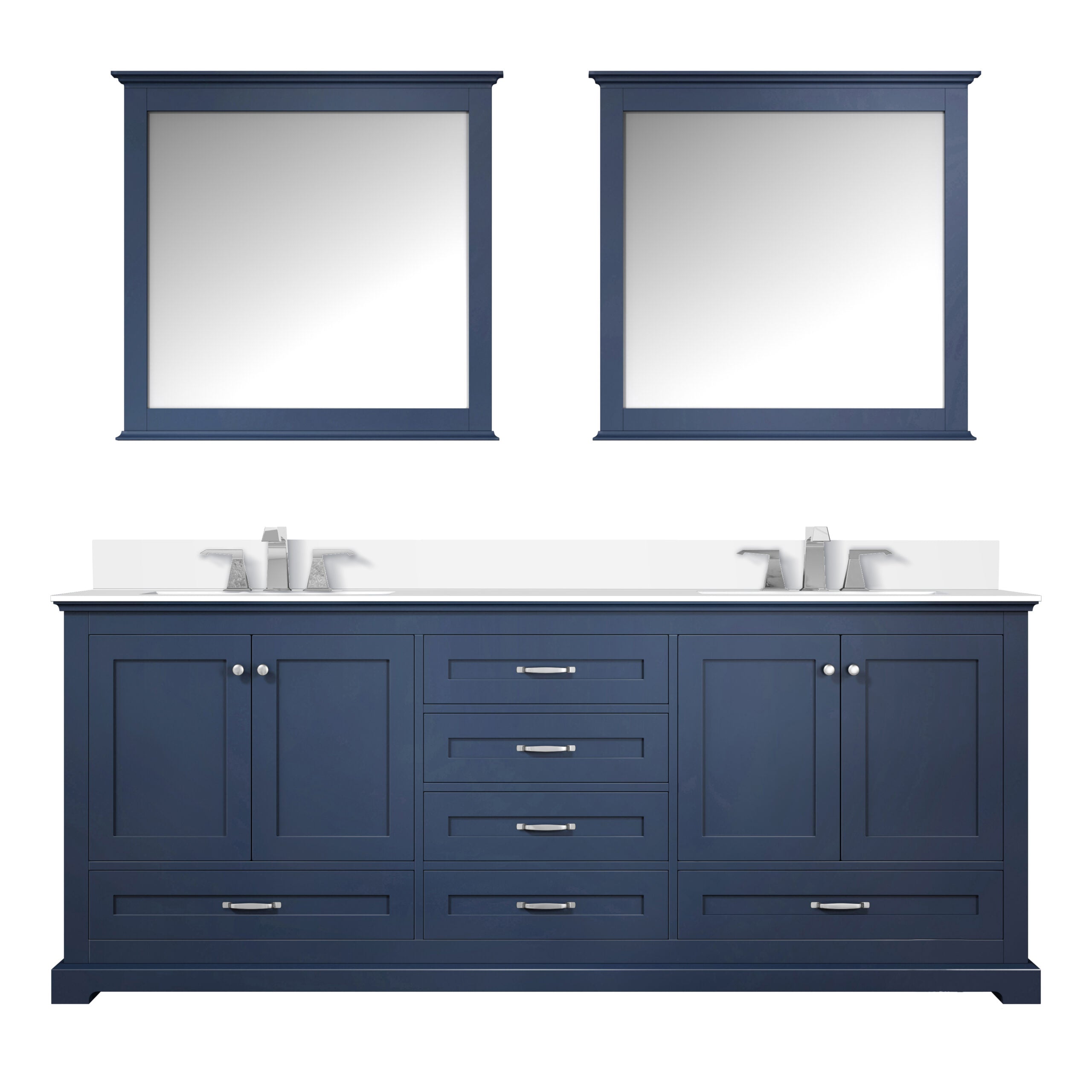 Dukes 80 in. W x 22 in. D Navy Blue Double Bath Vanity