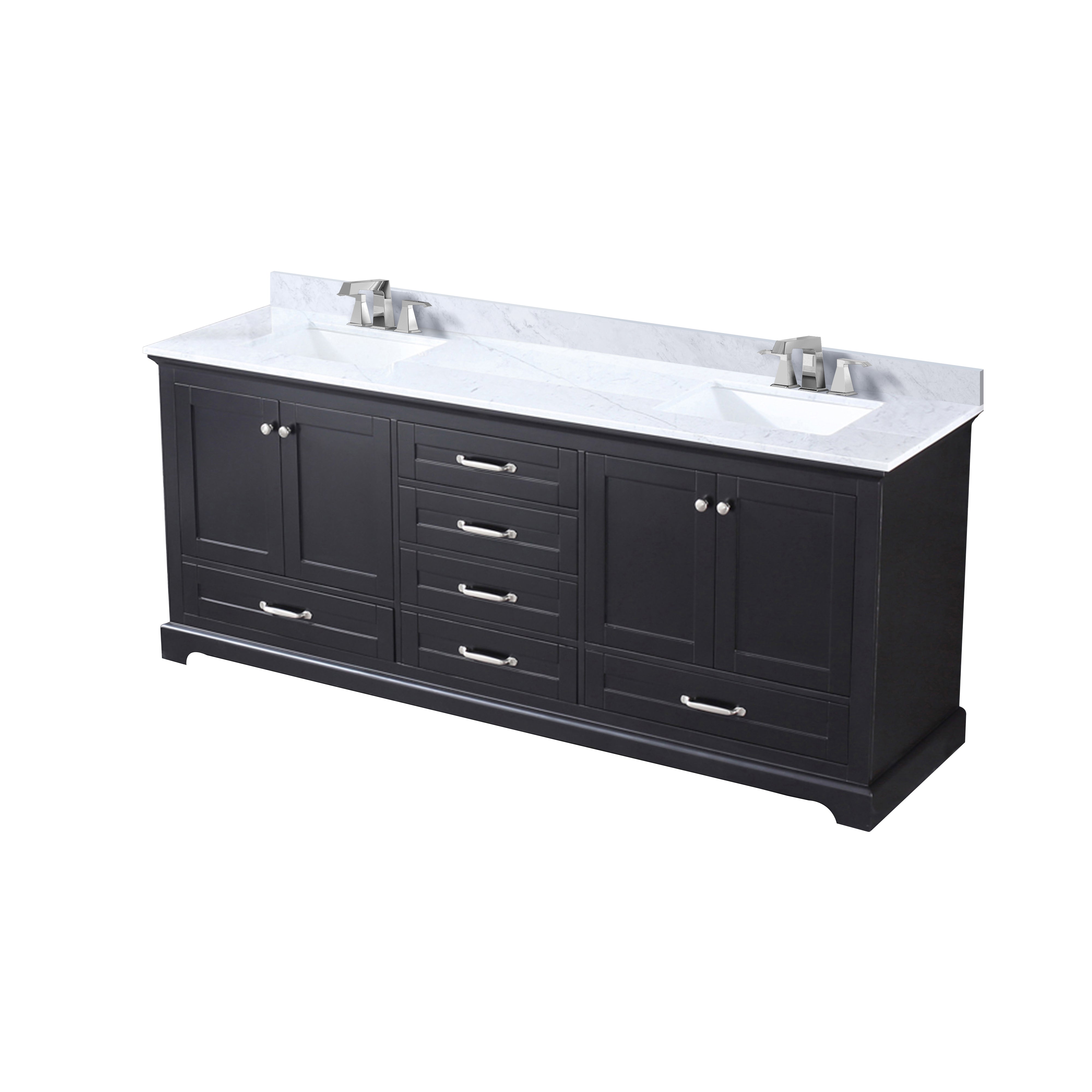 Dukes 80 in. W x 22 in. D Espresso Double Bath Vanity