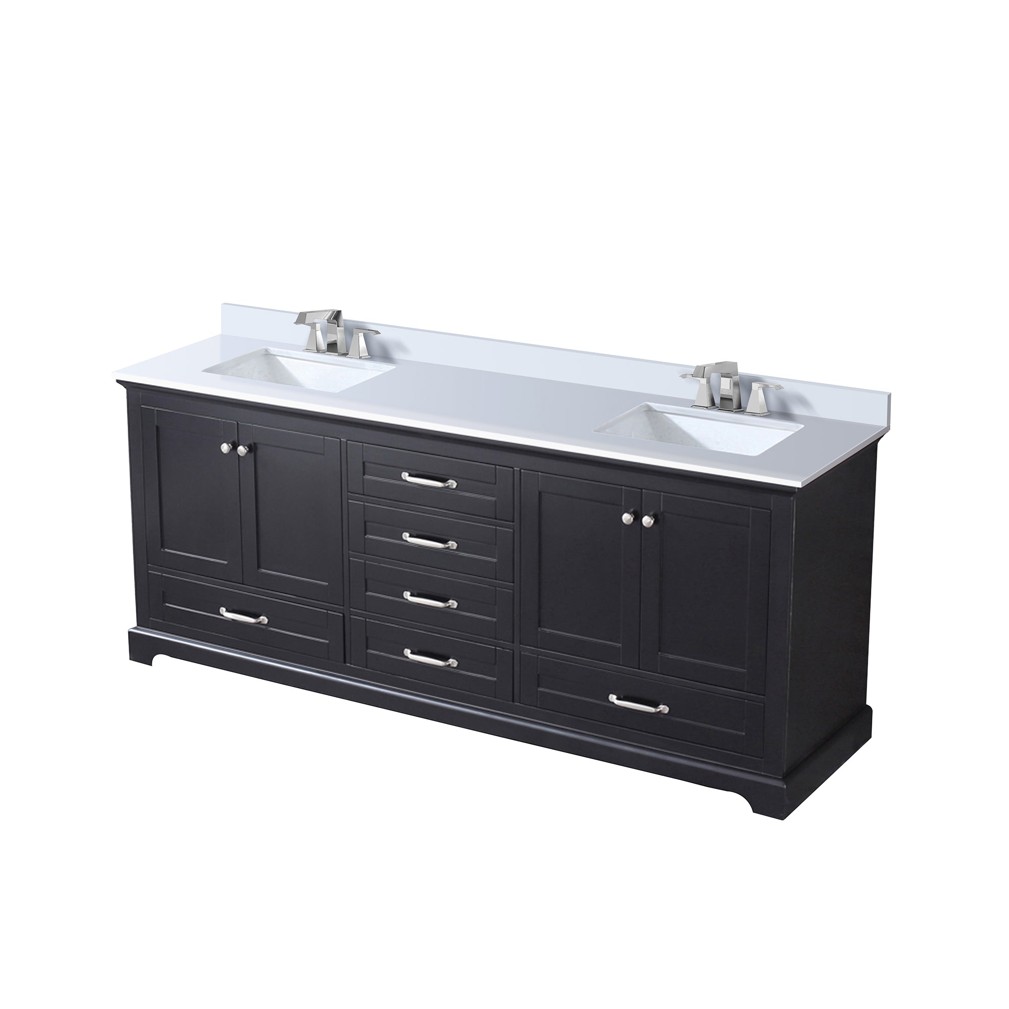 Dukes 80 in. W x 22 in. D Espresso Double Bath Vanity