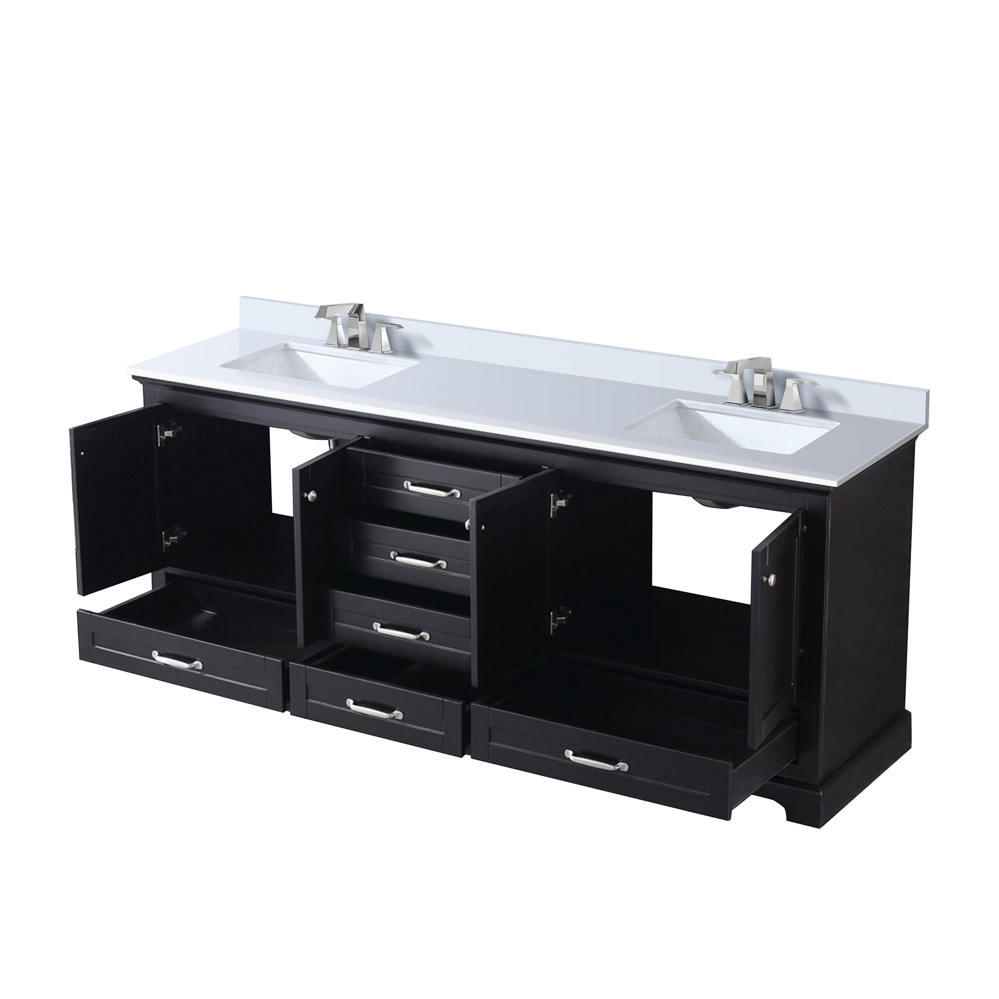 Dukes 80 in. W x 22 in. D Espresso Double Bath Vanity
