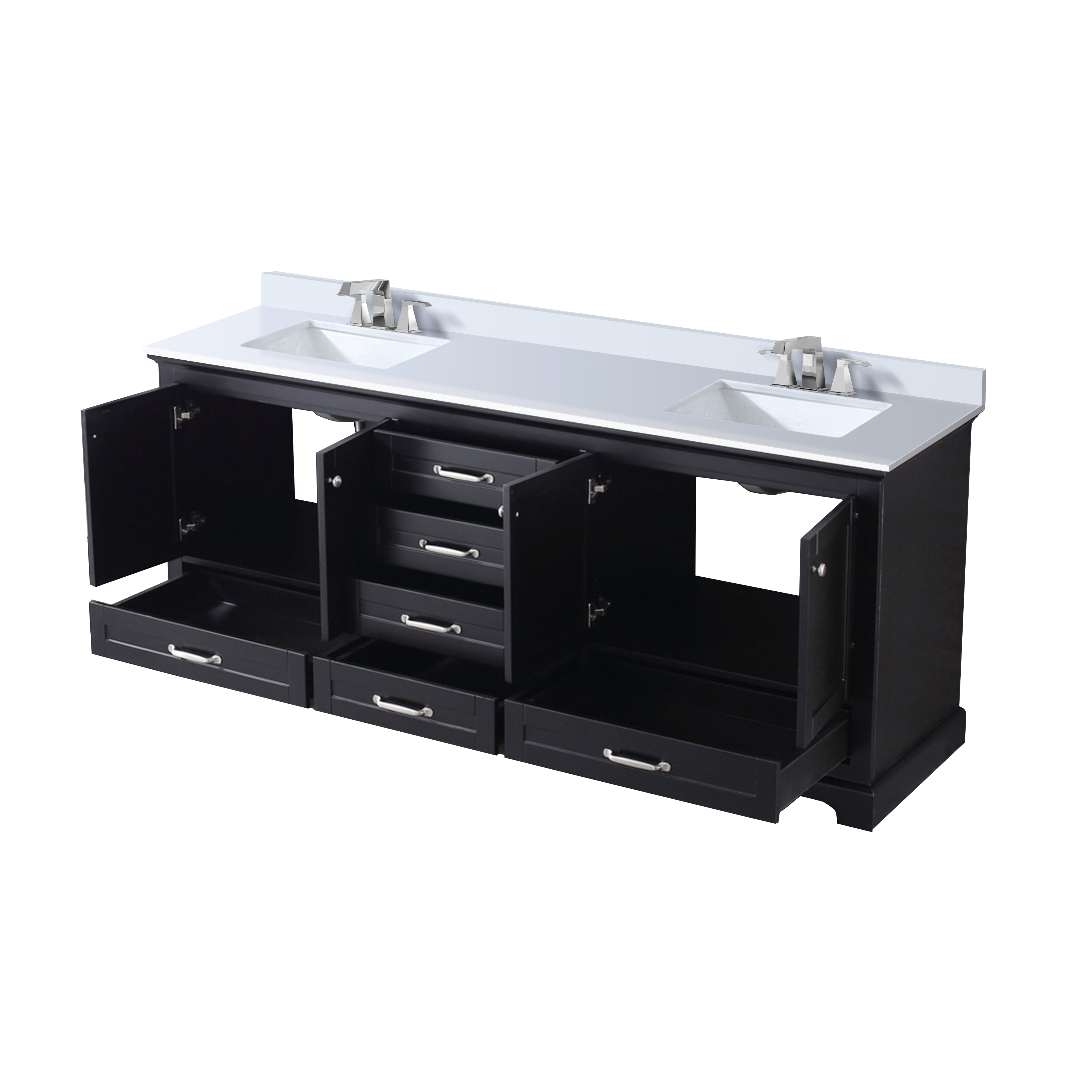 Dukes 80 in. W x 22 in. D Espresso Double Bath Vanity