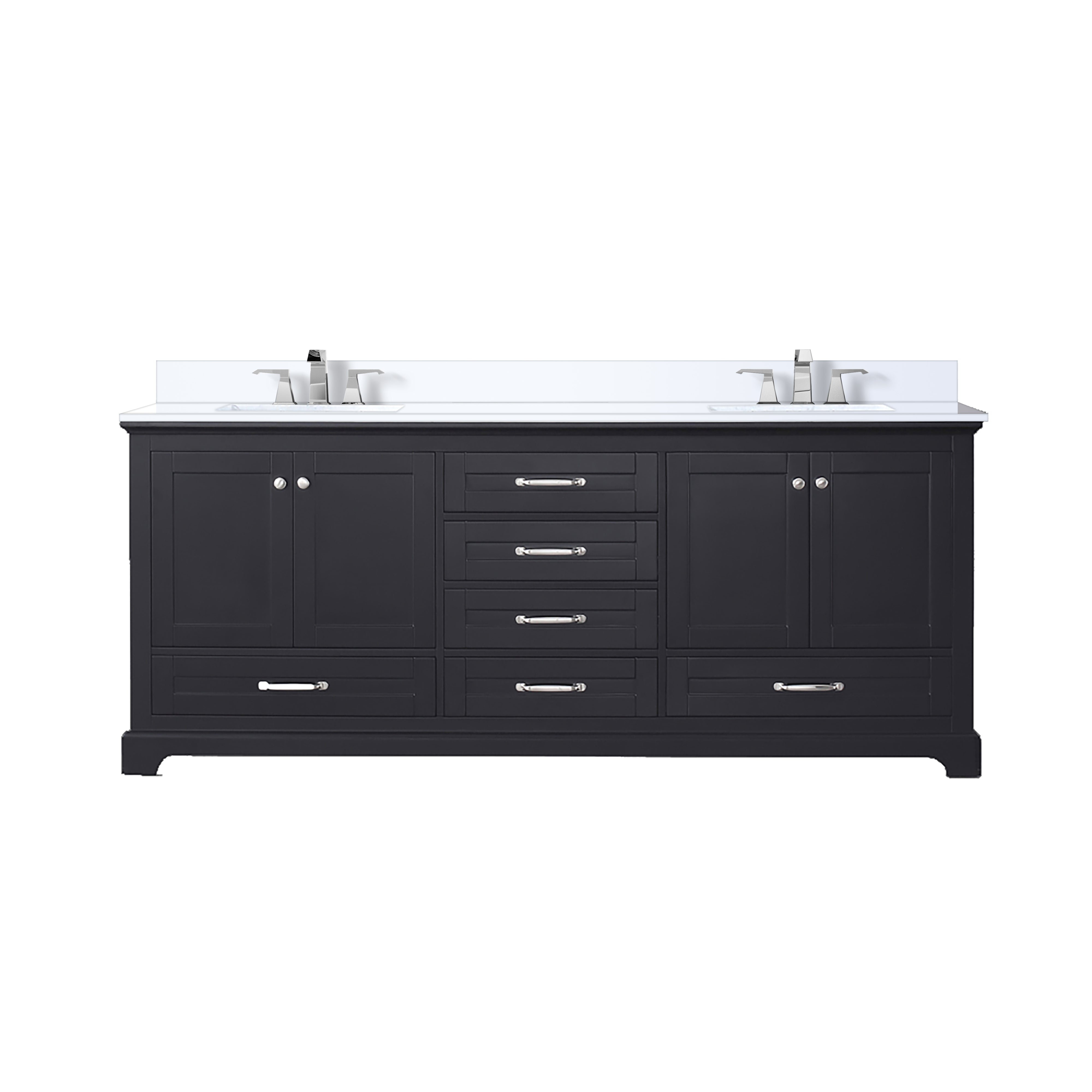 Dukes 80 in. W x 22 in. D Espresso Double Bath Vanity