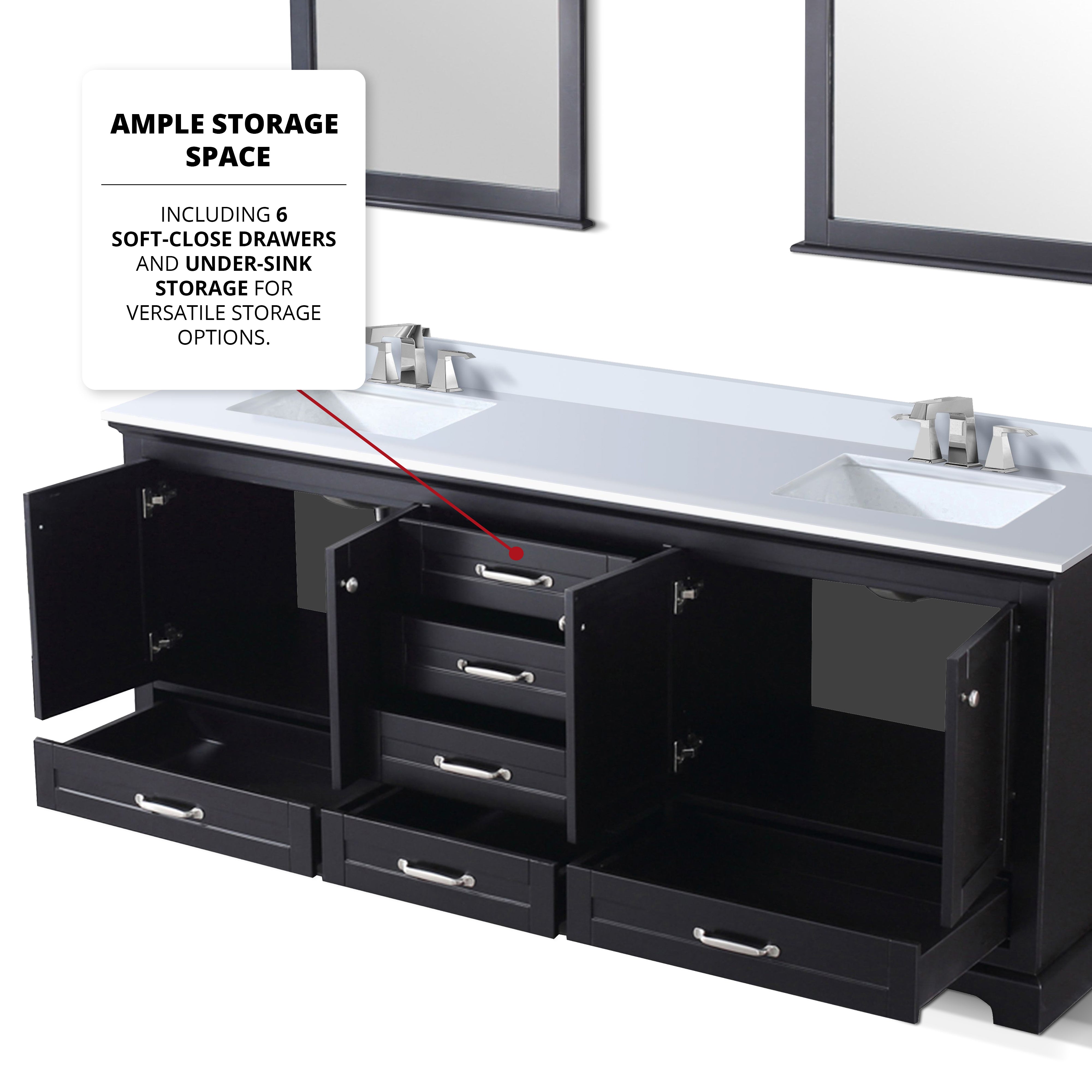 Dukes 80 in. W x 22 in. D Espresso Double Bath Vanity