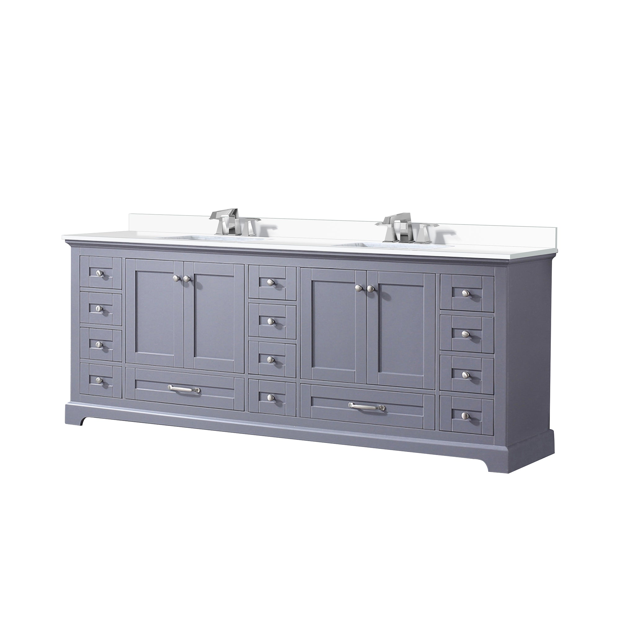 Dukes 84 in. W x 22 in. D Dark Grey Double Bath Vanity