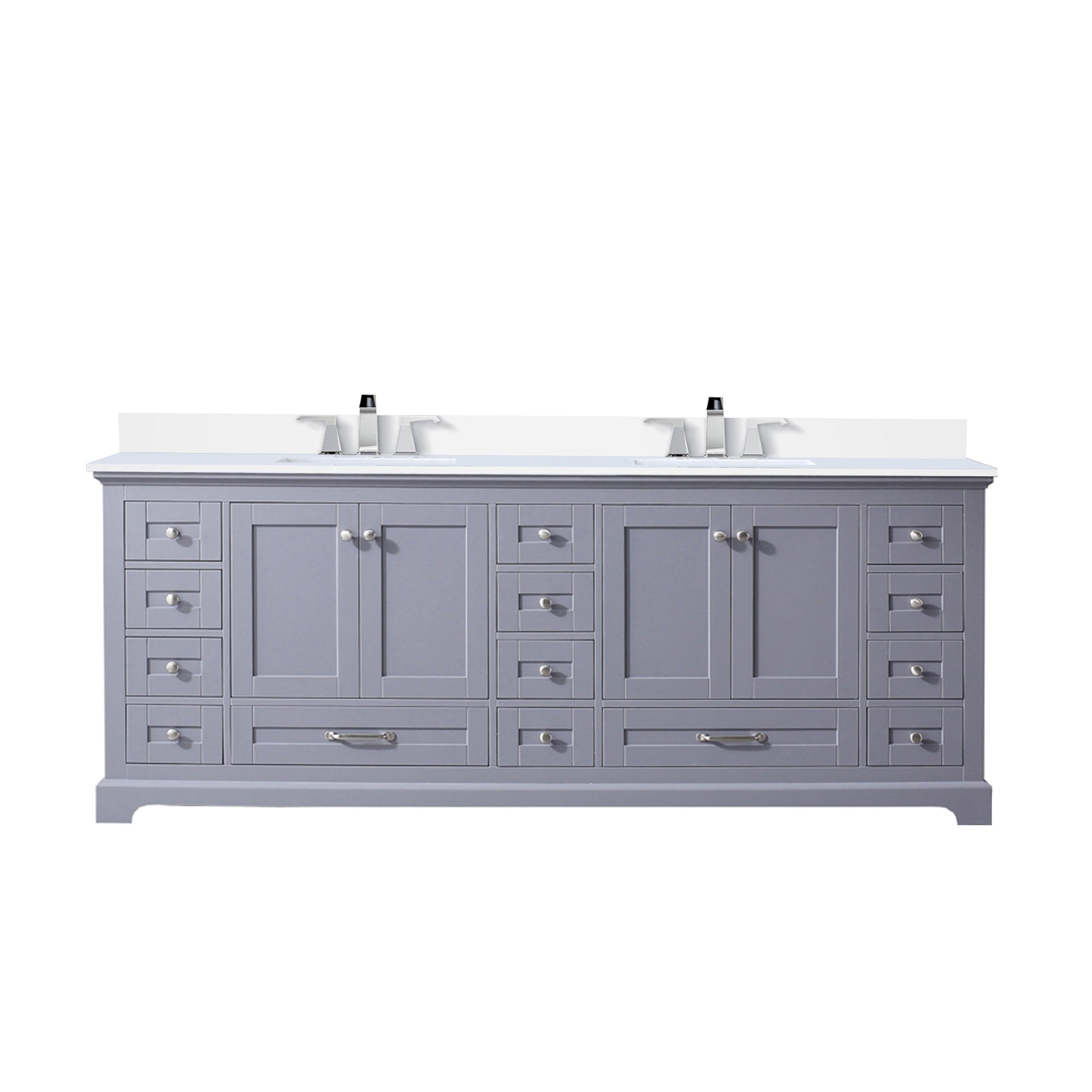 Dukes 84 in. W x 22 in. D Dark Grey Double Bath Vanity