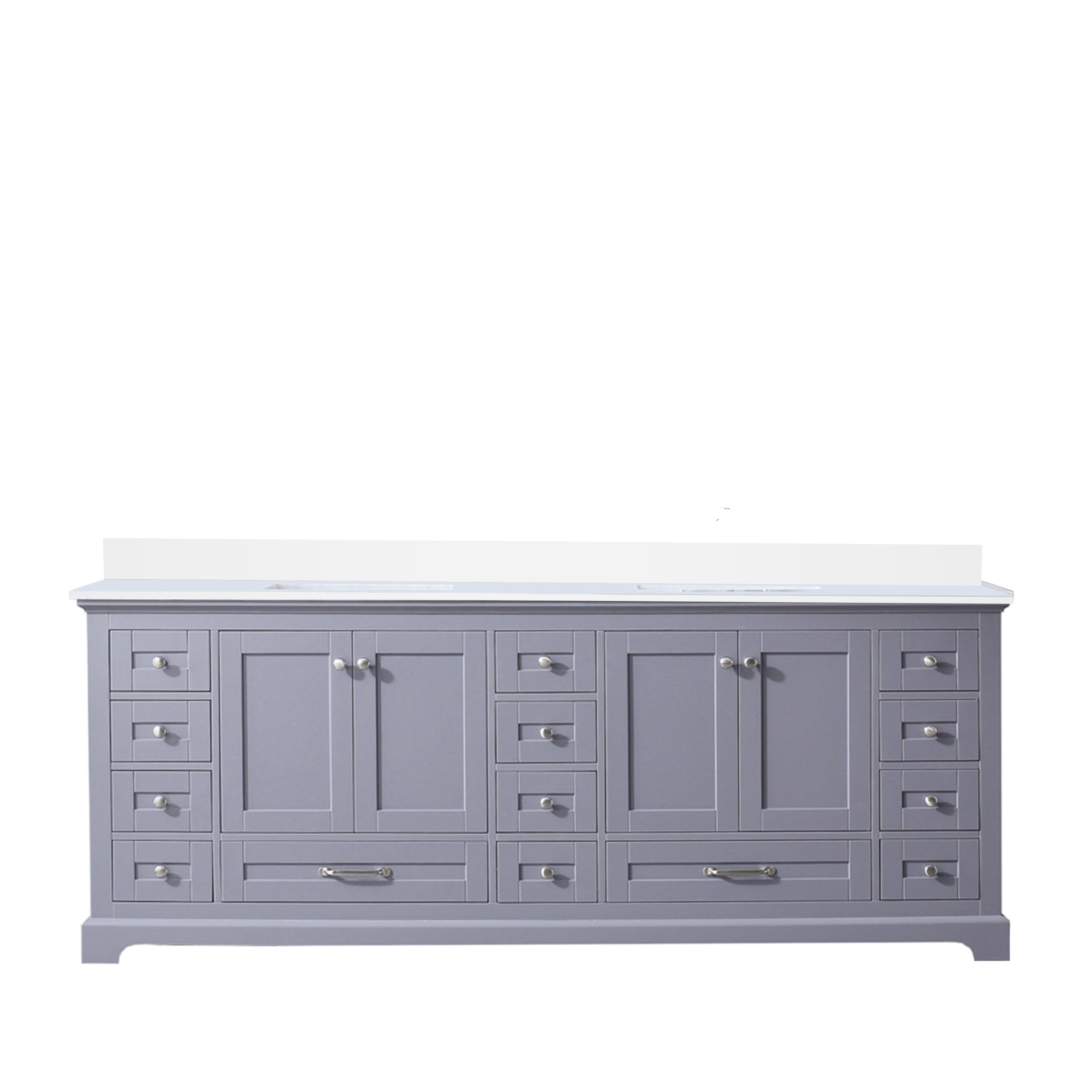 Dukes 84 in. W x 22 in. D Dark Grey Double Bath Vanity