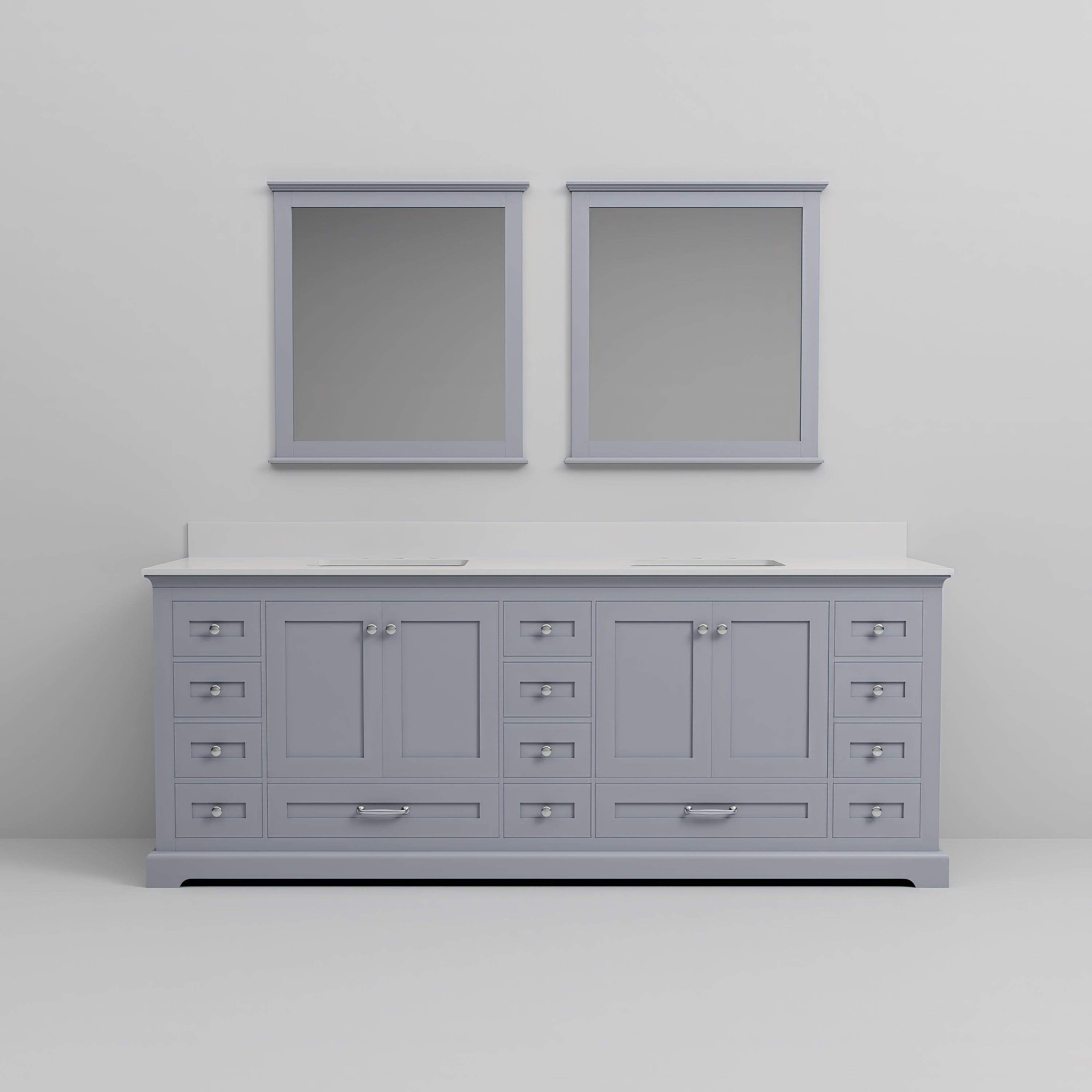 Dukes 84 in. W x 22 in. D Dark Grey Double Bath Vanity